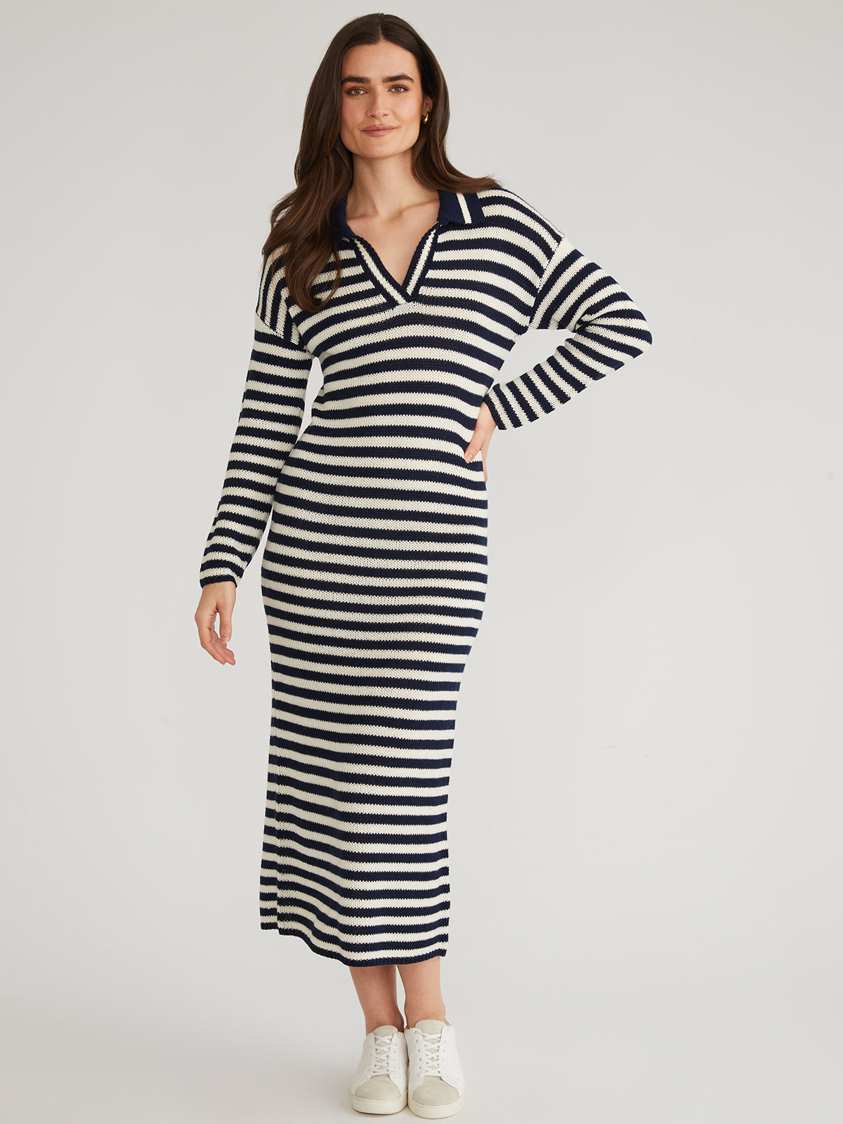 525 America Raya: Stripe Polo Dress