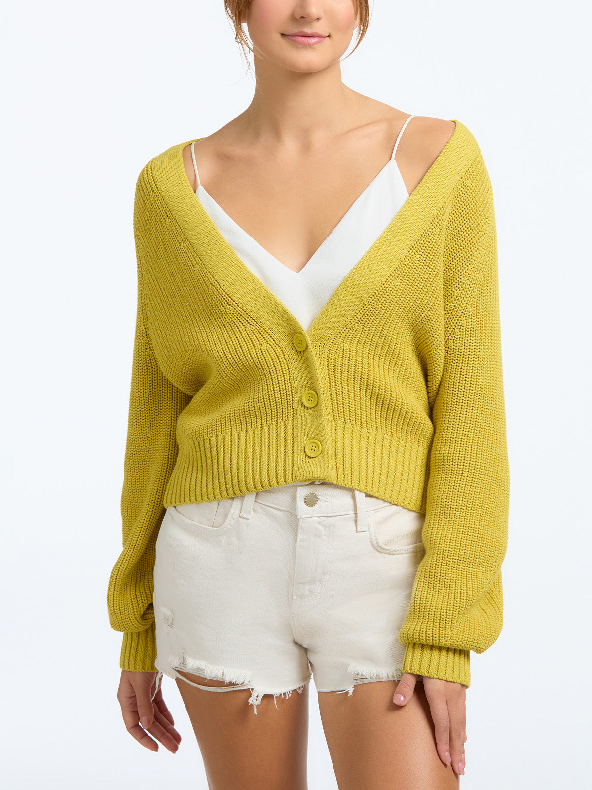 Rumi: 100% Cotton V-Neck Cardigan