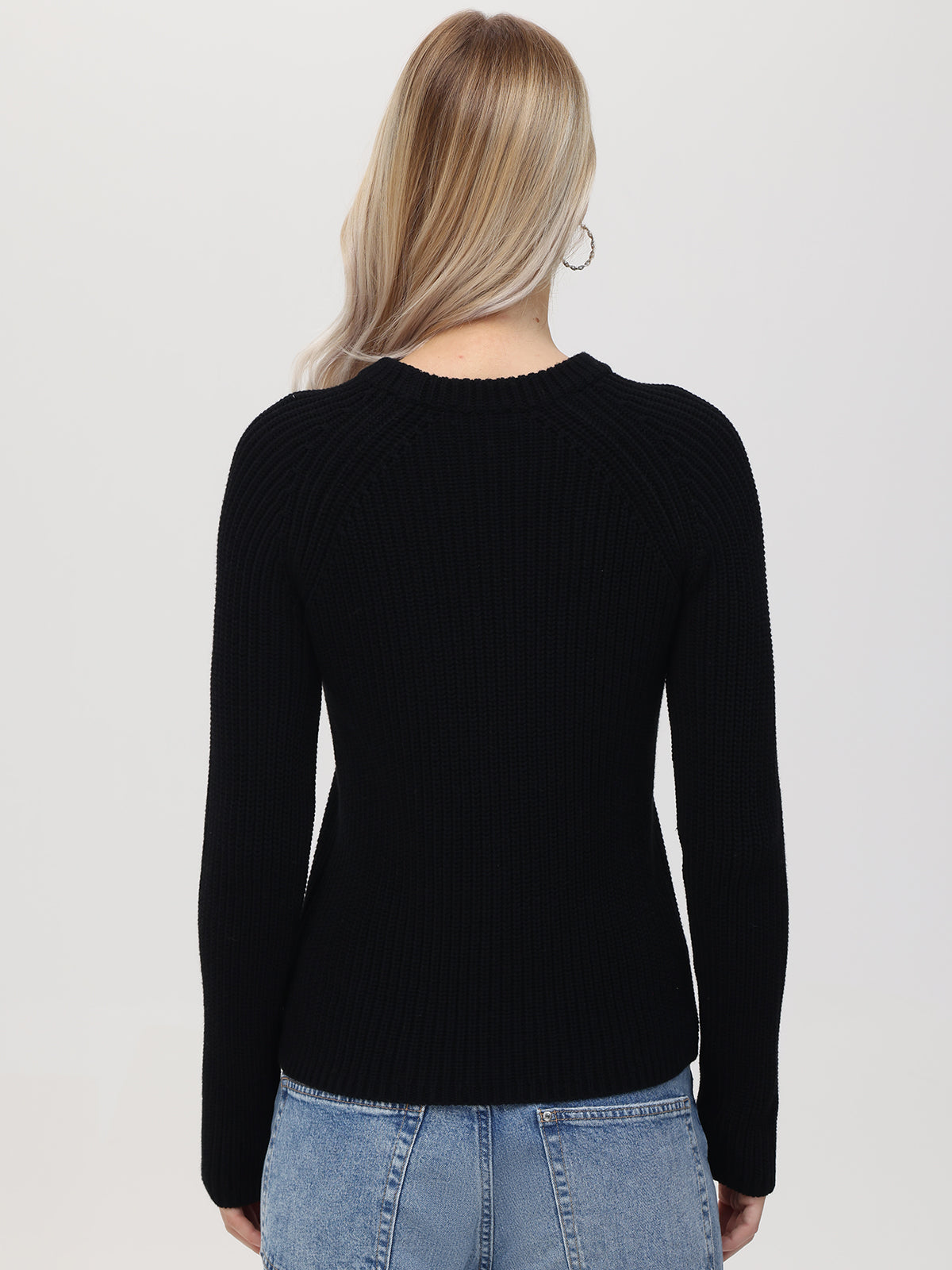 Jane: 100% Cotton Shaker Stitch Raglan Sleeve Sweater