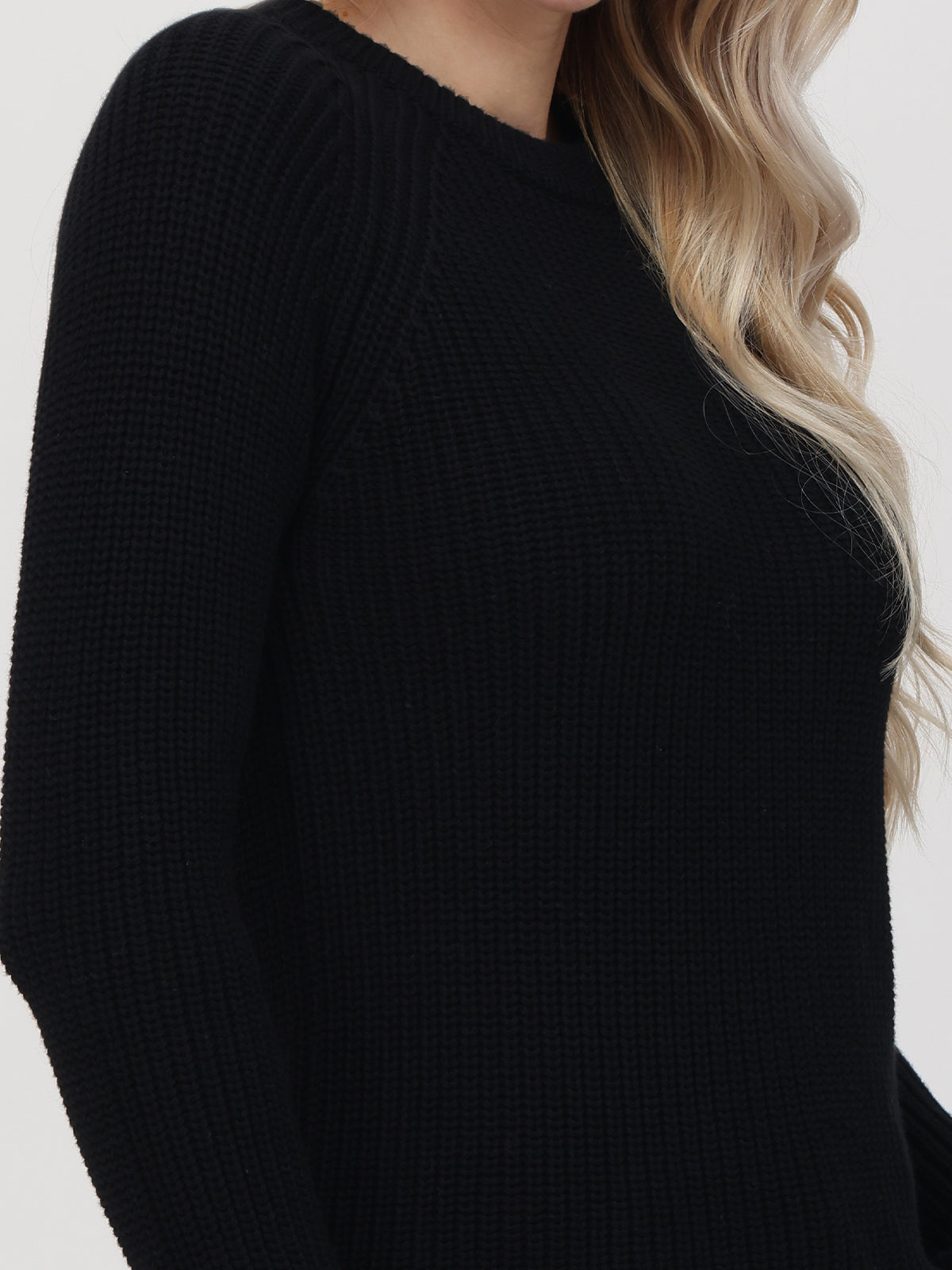 Jane: 100% Cotton Shaker Stitch Raglan Sleeve Sweater