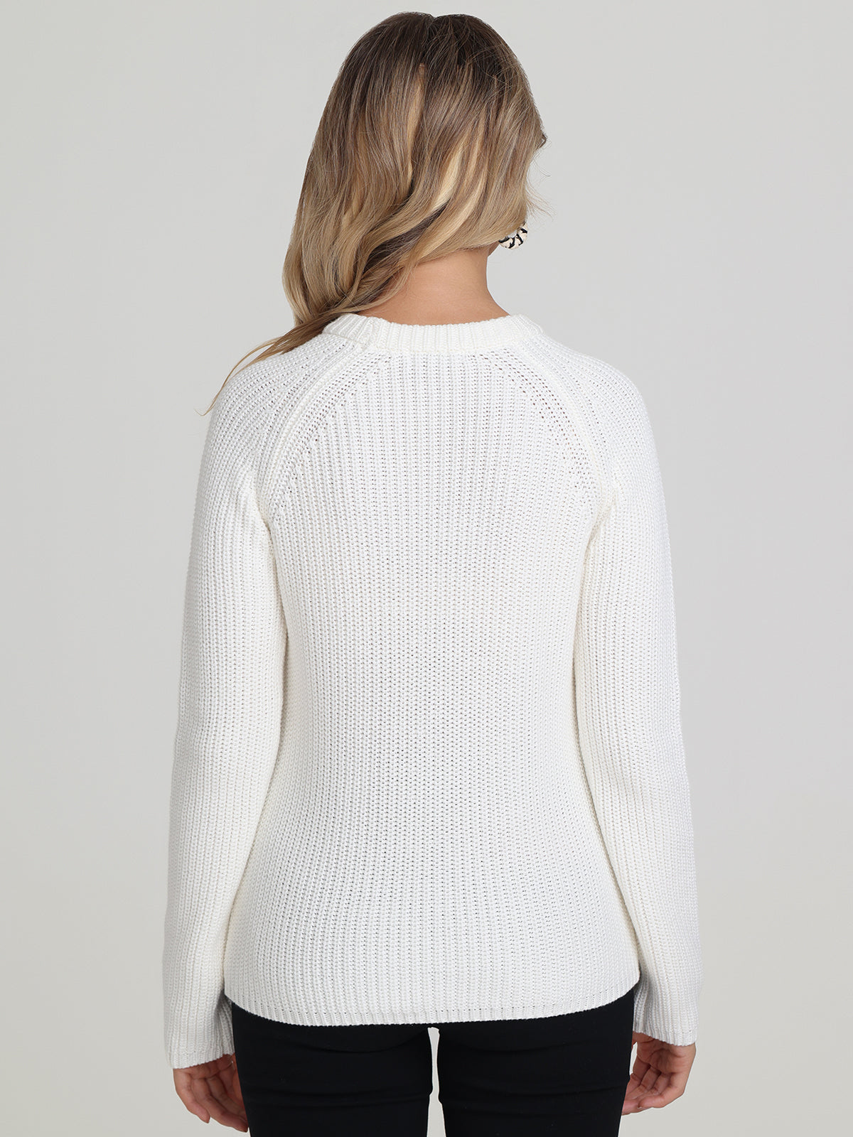 Jane: 100% Cotton Shaker Stitch Raglan Sleeve Sweater