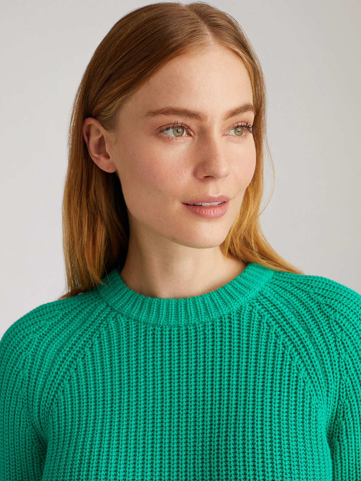 Jane: 100% Cotton Shaker Stitch Raglan Sleeve Sweater