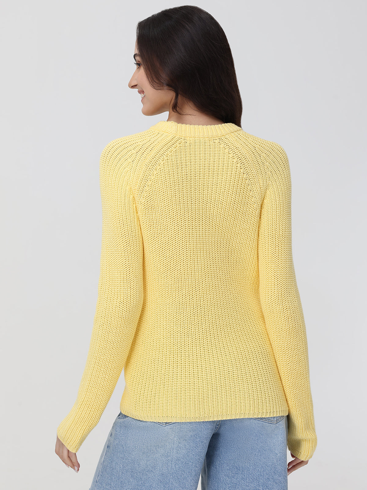 Jane: 100% Cotton Shaker Stitch Raglan Sleeve Sweater