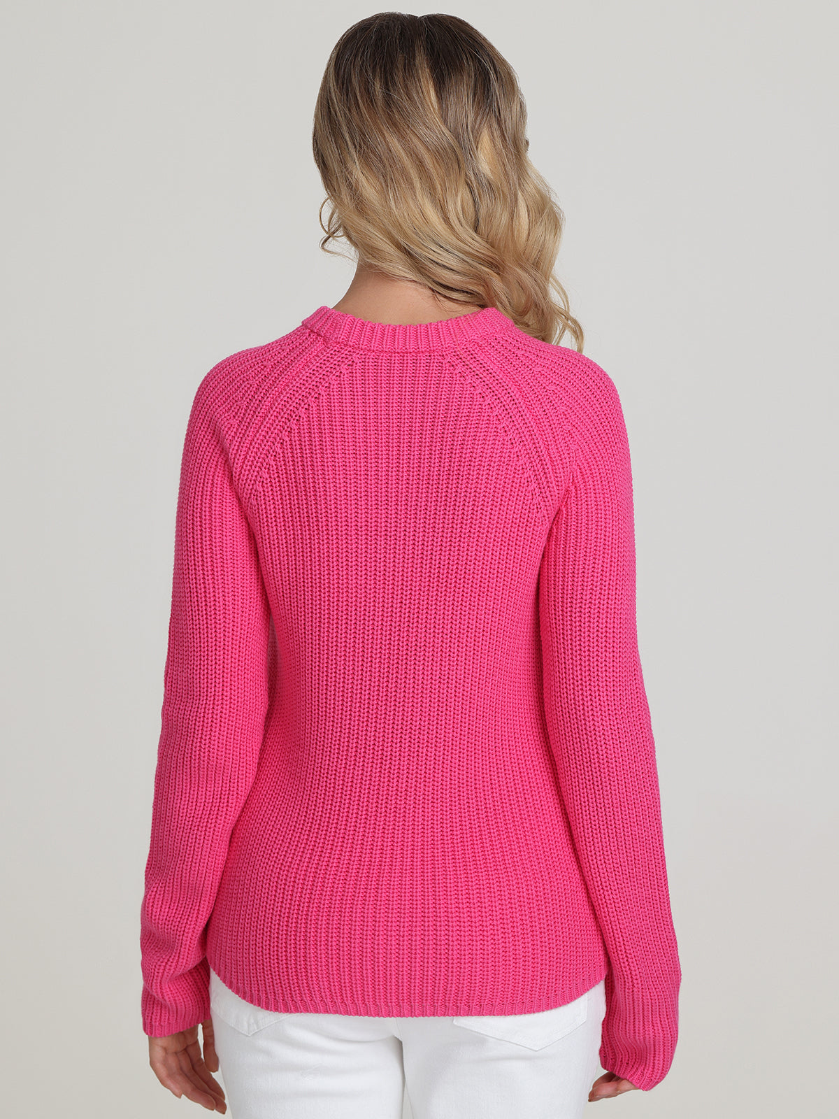 Jane: Shaker Stitch Raglan Sleeve Sweater