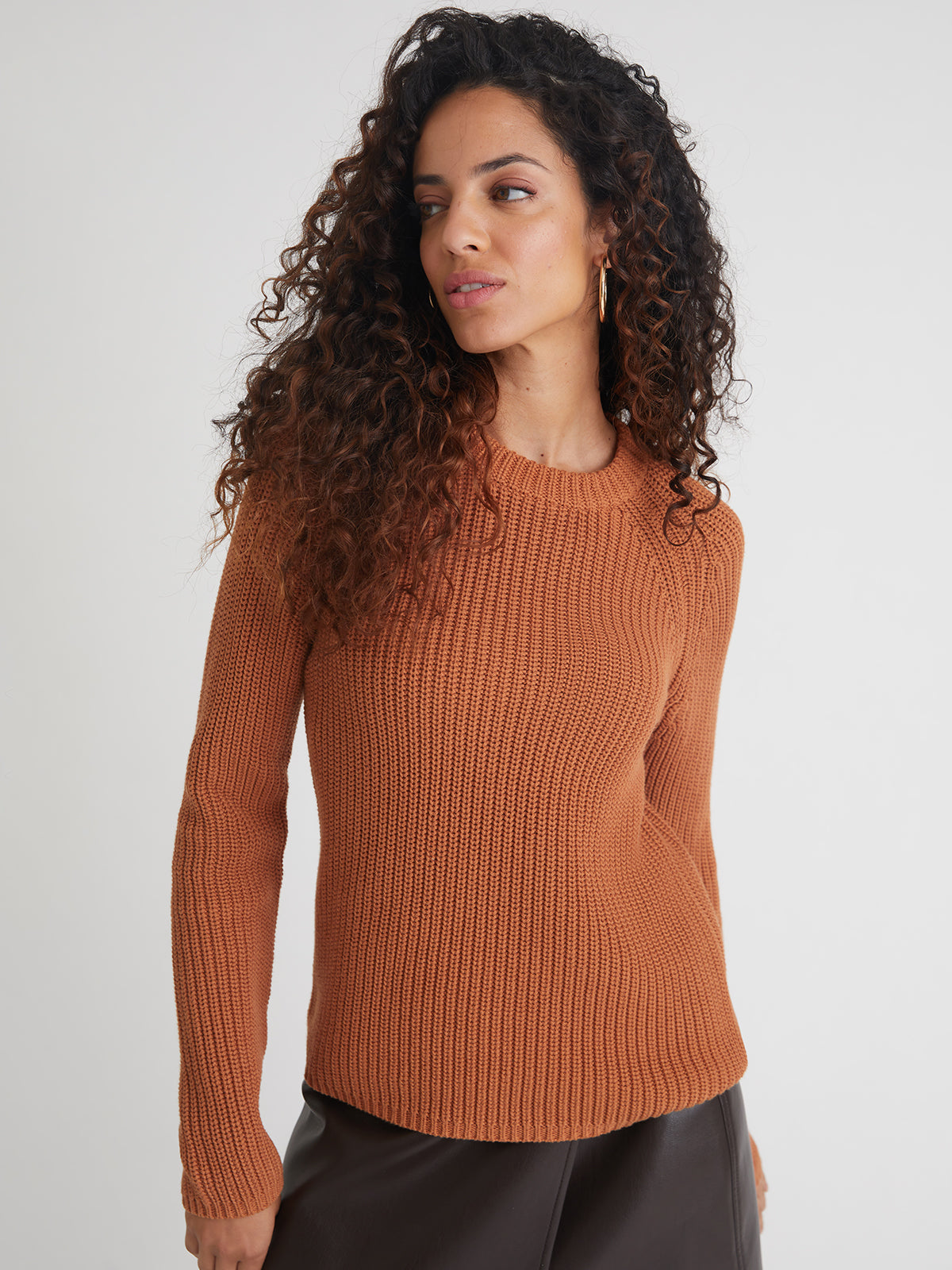 Jane: Shaker Stitch Raglan Sleeve Sweater