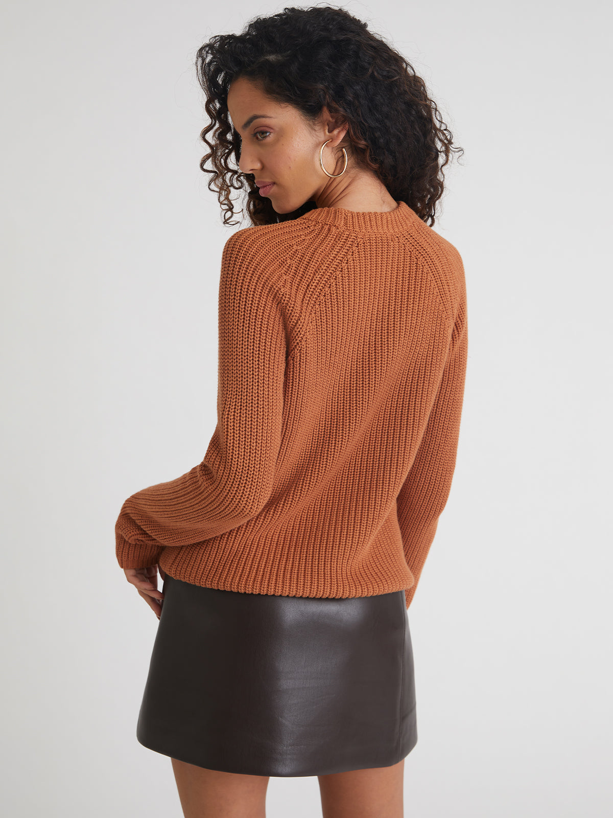 Jane: Shaker Stitch Raglan Sleeve Sweater