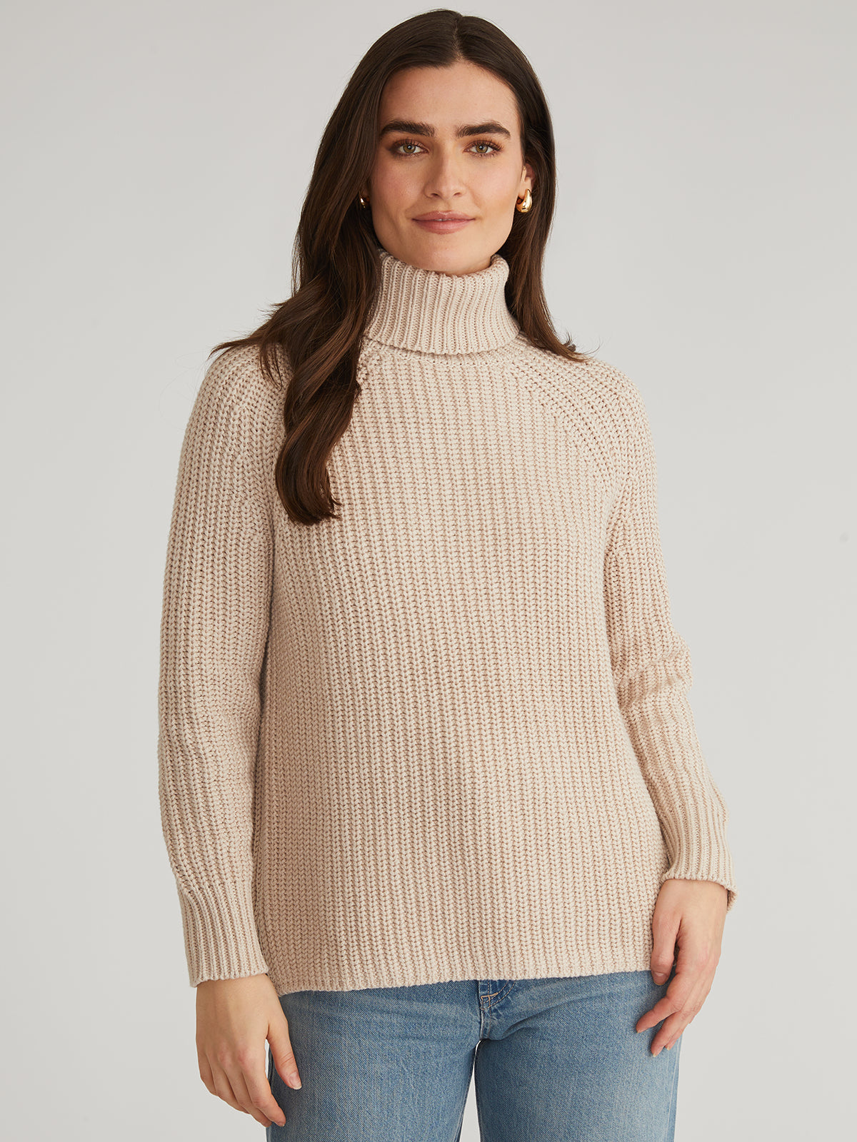 Stella: 100% Cotton Shaker Turtleneck Tunic