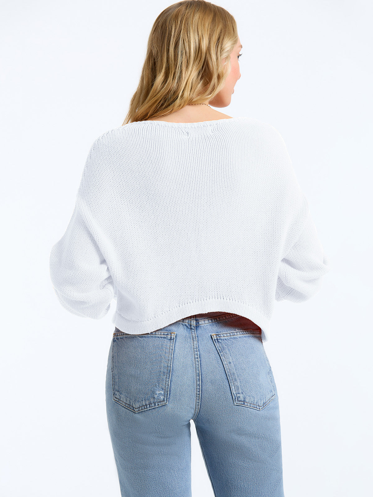 Amelia: 100% Cotton Asymmetrical Hem Sweater