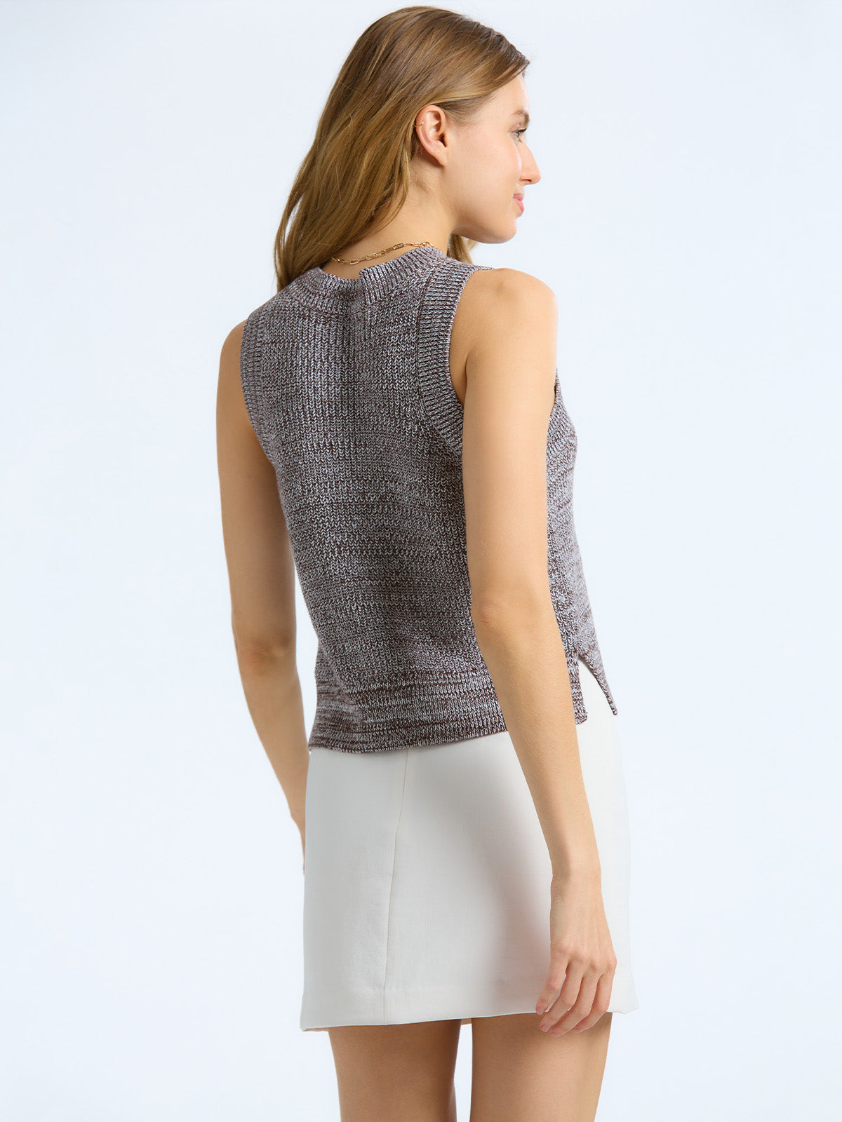 Demi: 100% Cotton Marled Sweater Tank