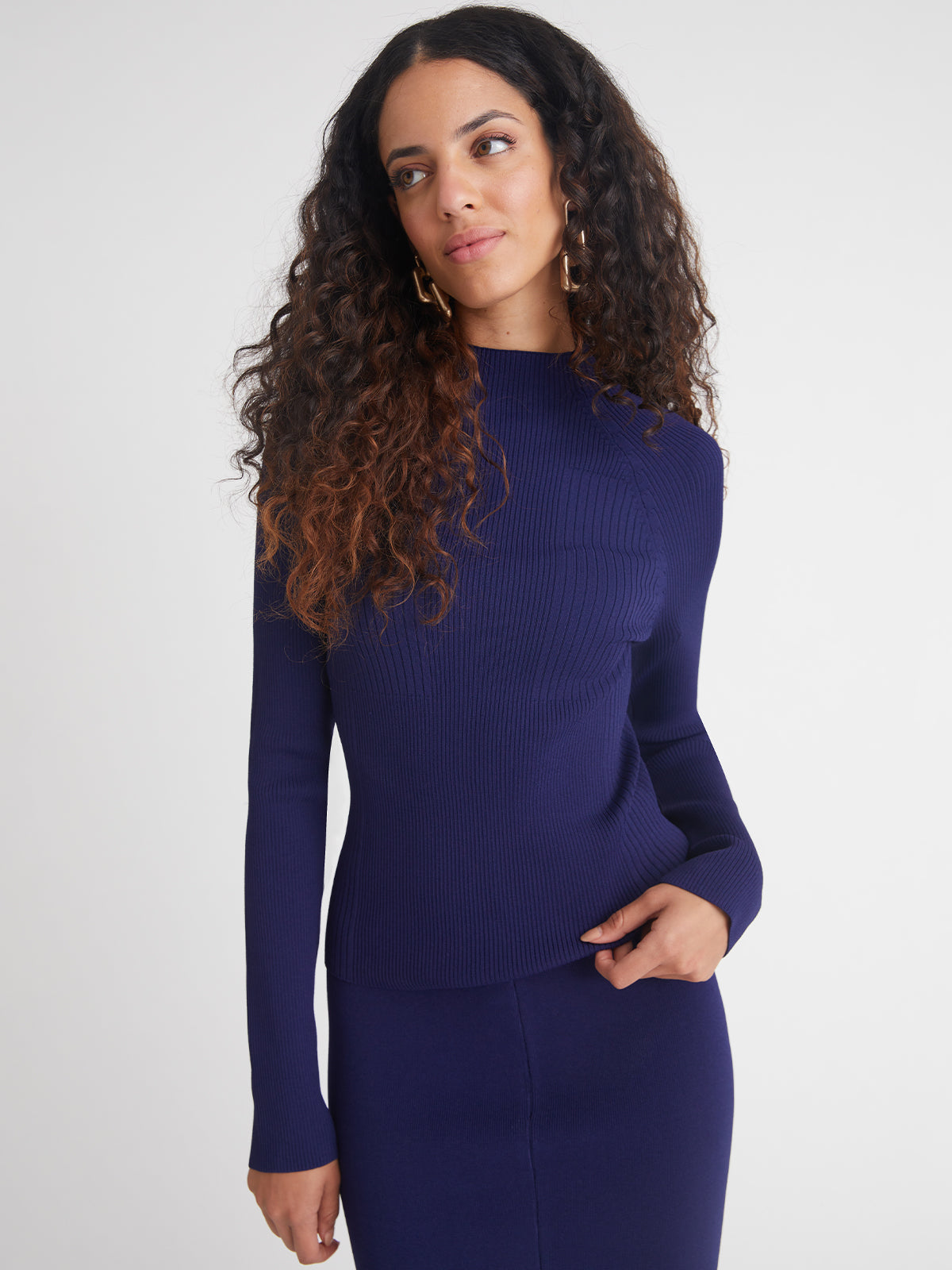 Haley: Rib Mockneck Pullover