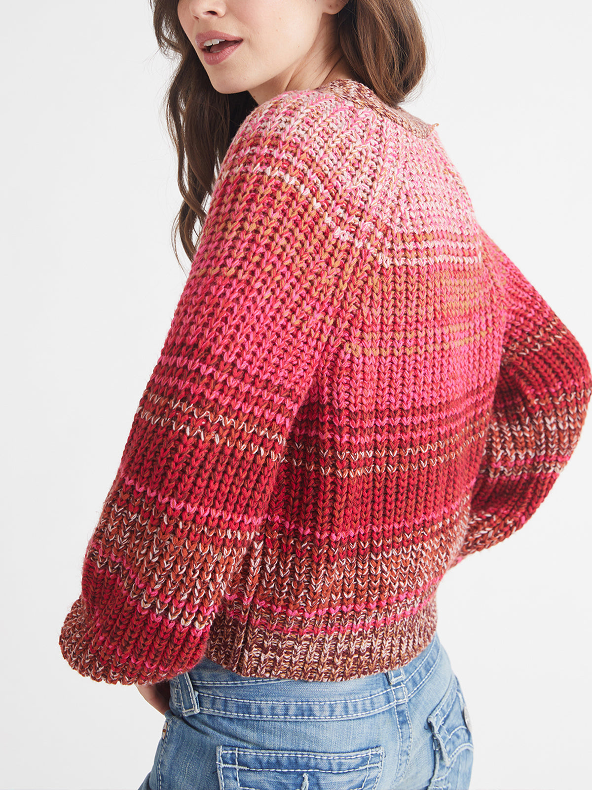 Rumi: Ombre V-Neck Cardigan