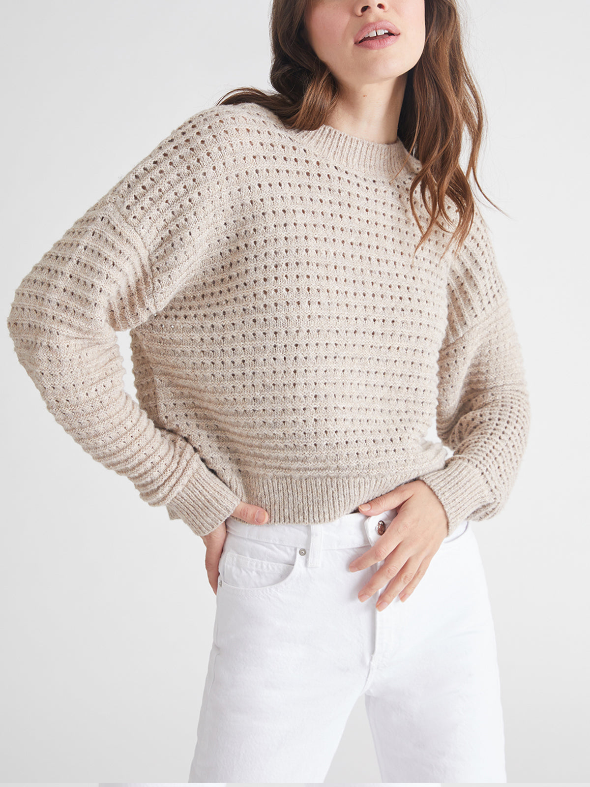 Joanna: Mesh Stitch Pullover