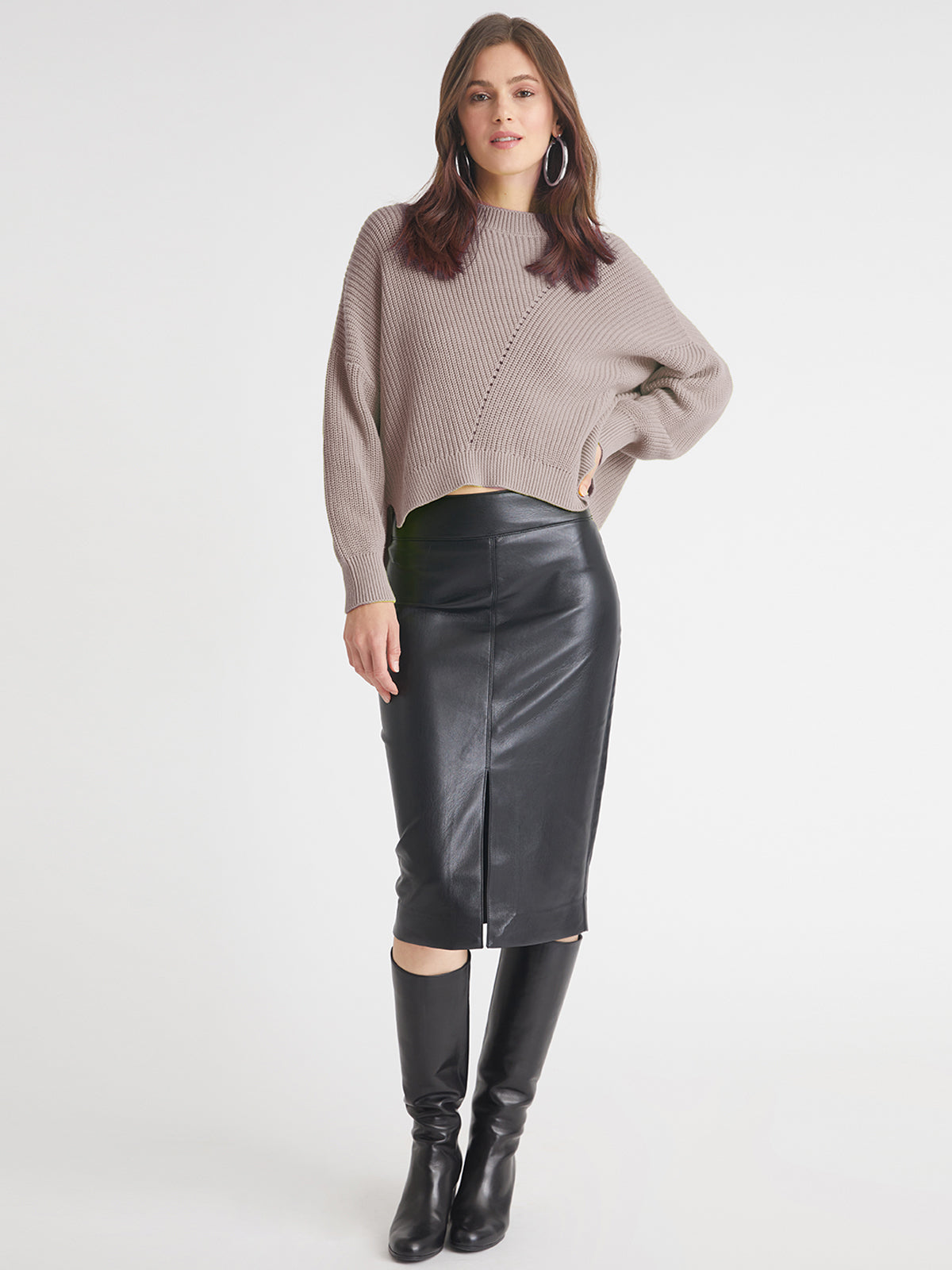 Charli: 100% Cotton Hi-Lo Crewneck Pullover