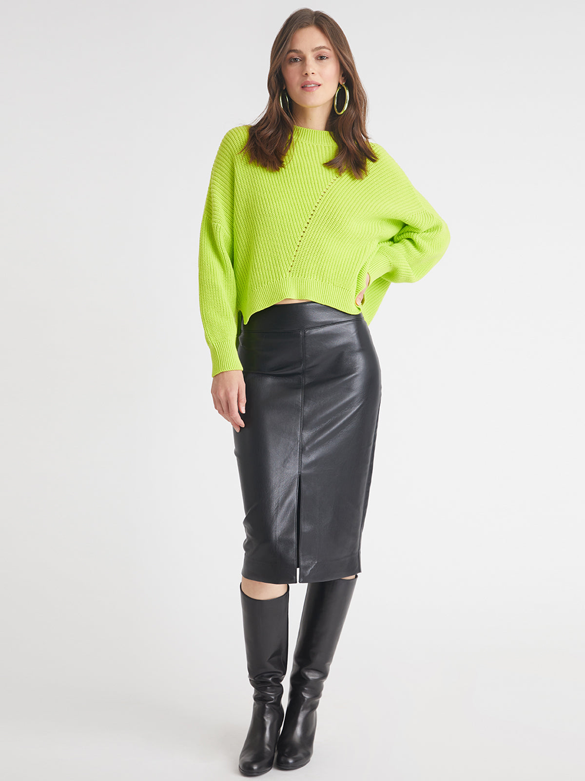 Charli: 100% Cotton Hi-Lo Crewneck Pullover