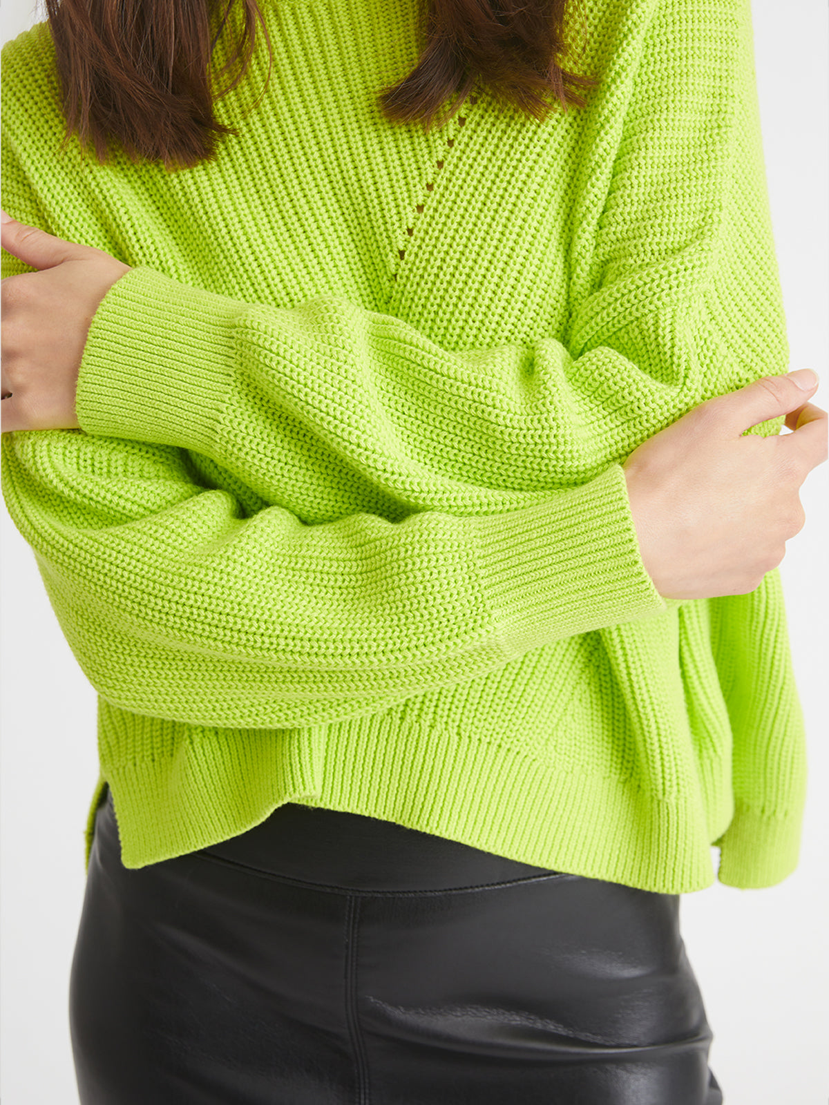 Charli: 100% Cotton Hi-Lo Crewneck Pullover