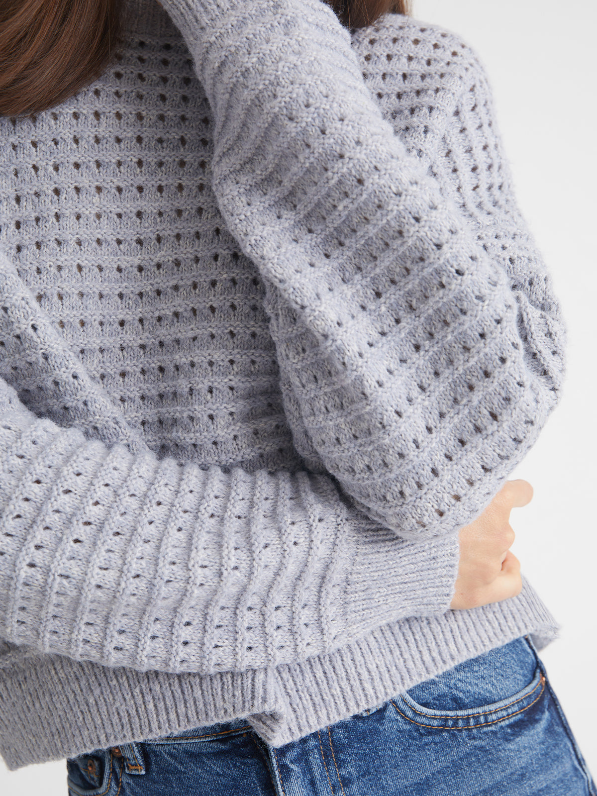 Diagonal Mesh Pullover Pattern (Knit) – Lion Brand Yarn