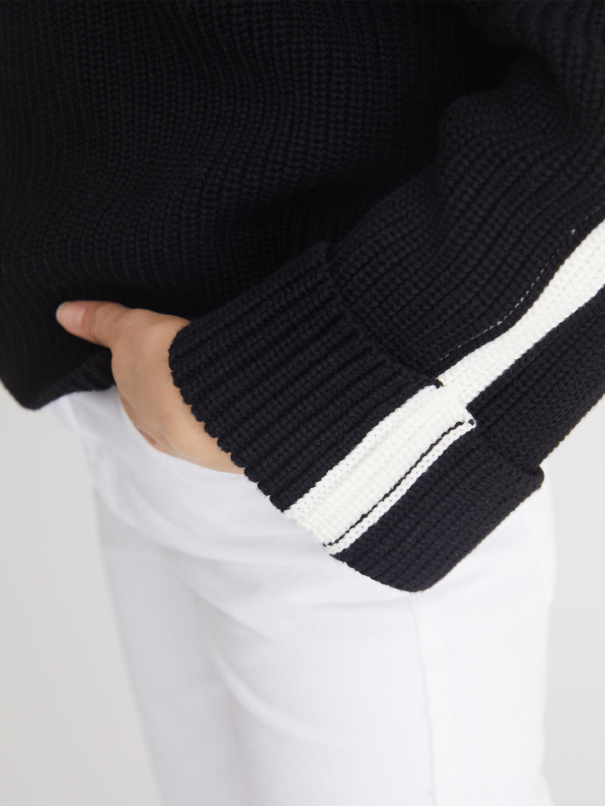 Vida: 100% Cotton Tipped Turtleneck Sweater