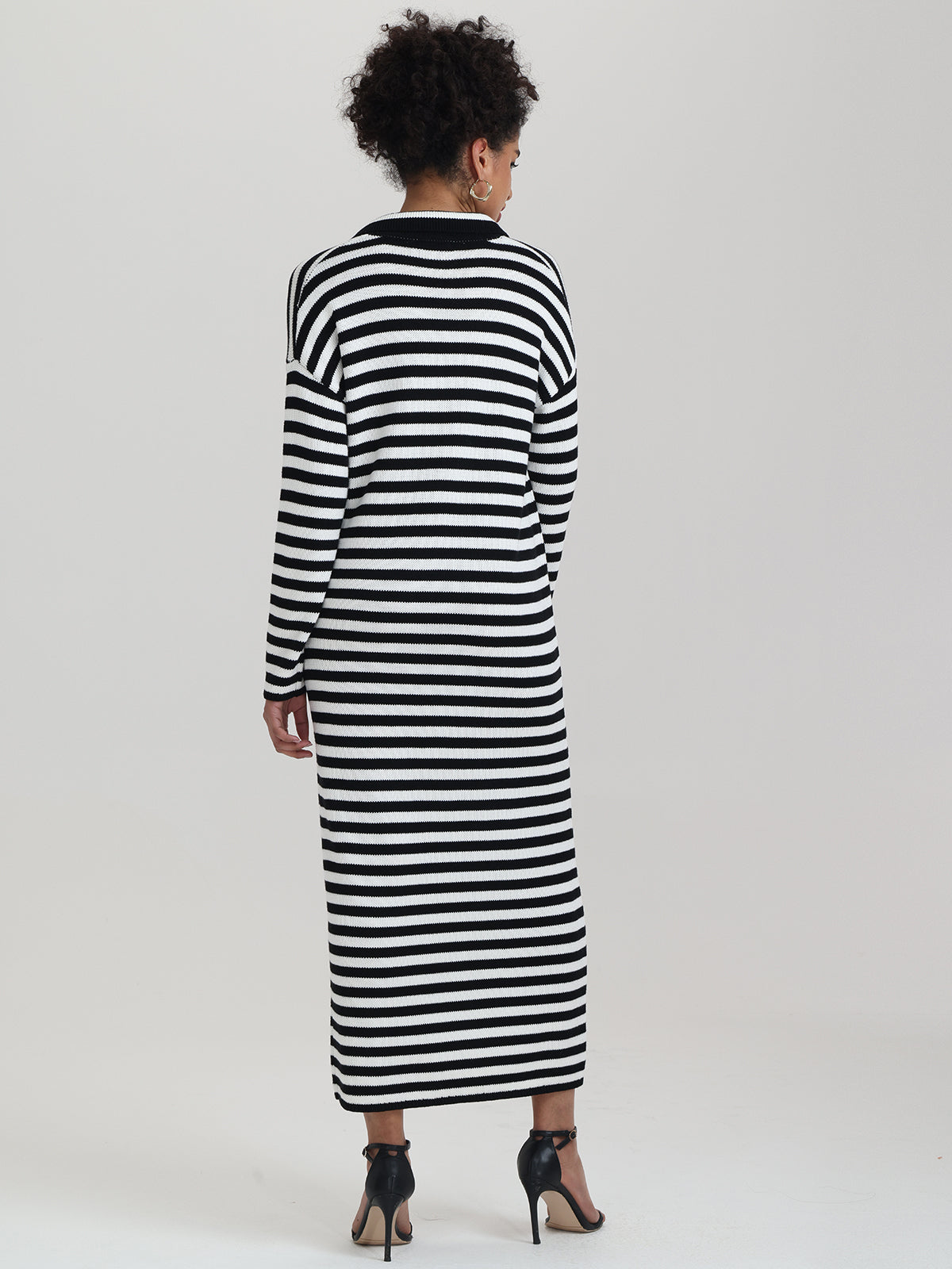 Raya: 100% Cotton Stripe Polo Dress