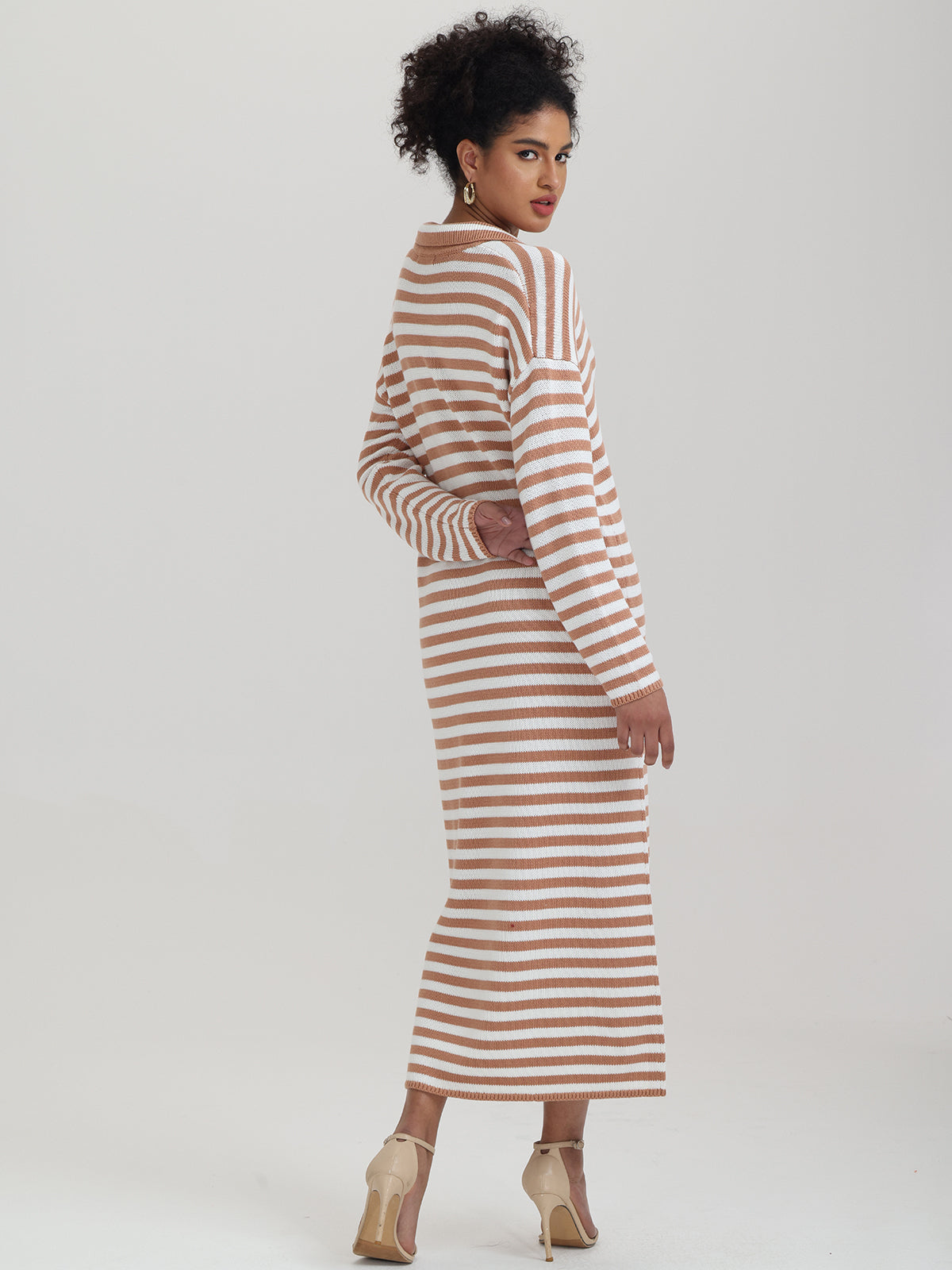 Raya: 100% Cotton Stripe Polo Dress