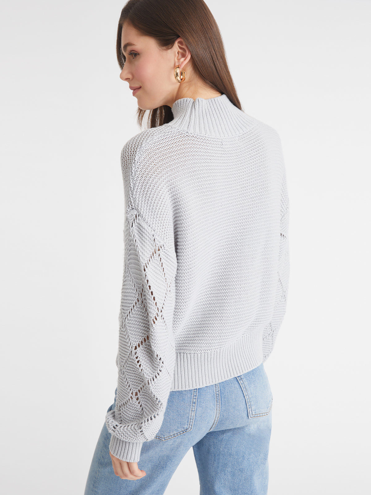 Eyelash Knit Twisted Pullover Sweater - White