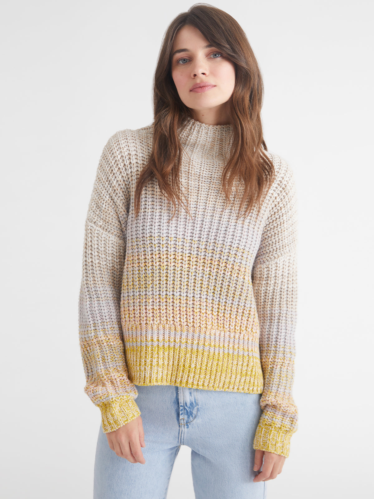 Valerie: Ombre Mockneck Pullover Sweater