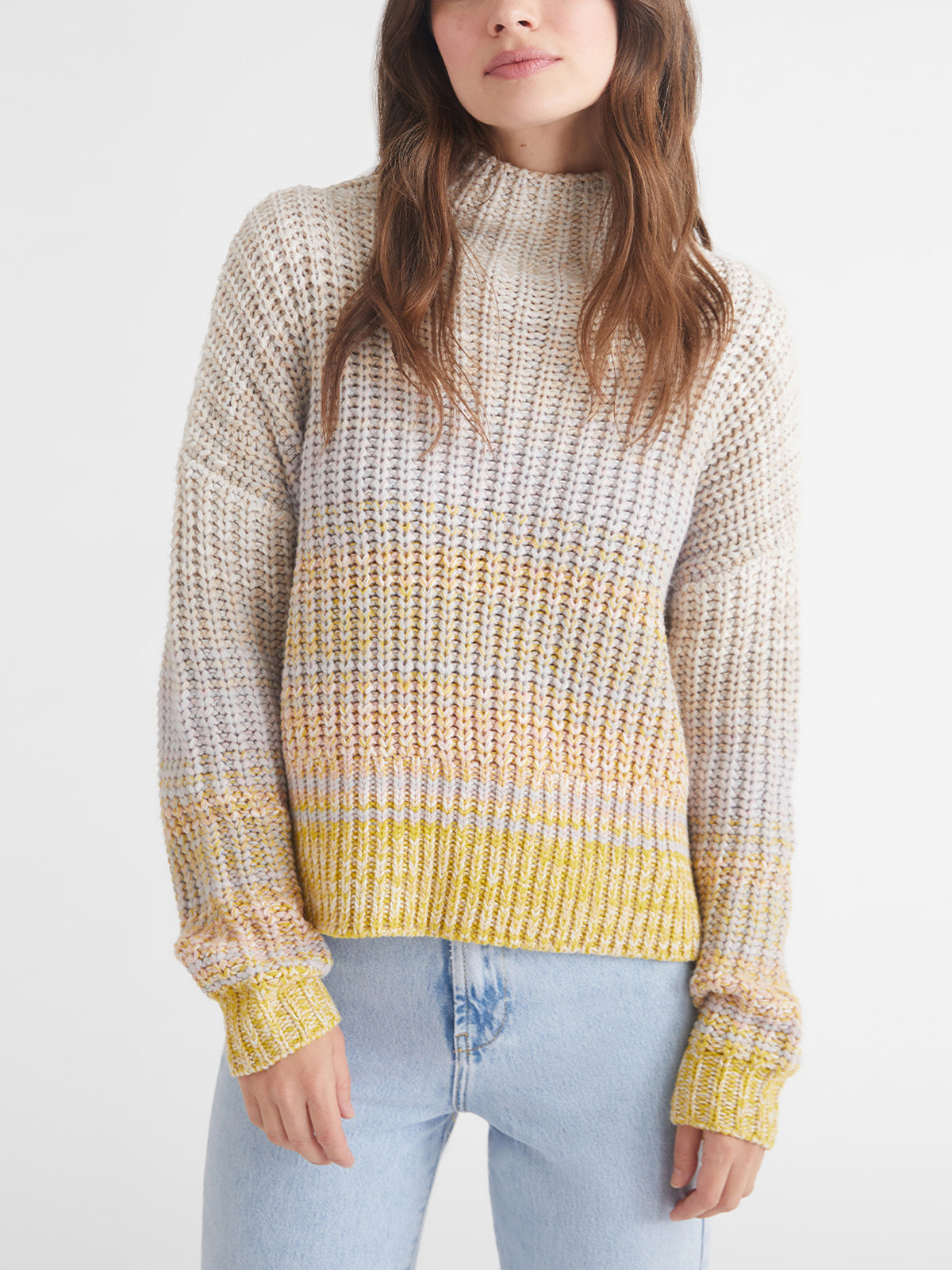 Valerie: Ombre Mockneck Pullover Sweater