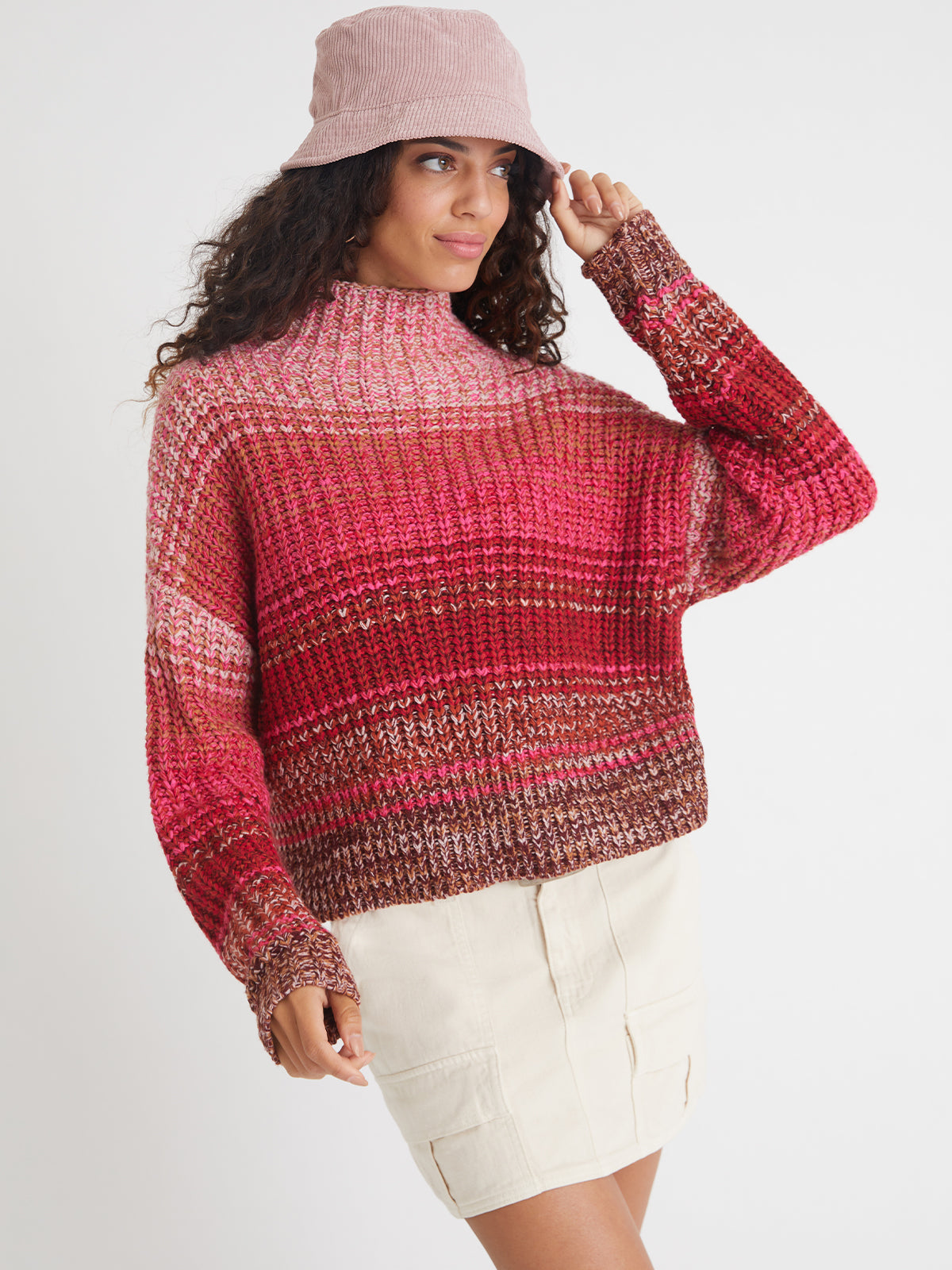 Valerie: Ombre Mockneck Pullover Sweater