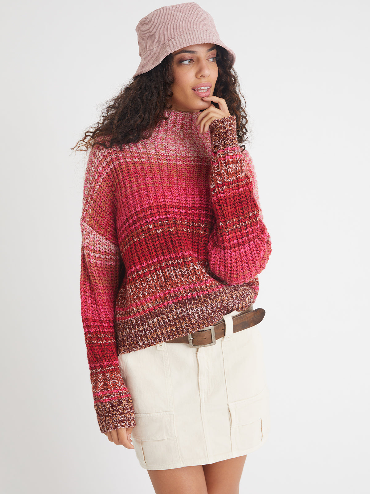 Valerie: Ombre Mockneck Pullover Sweater