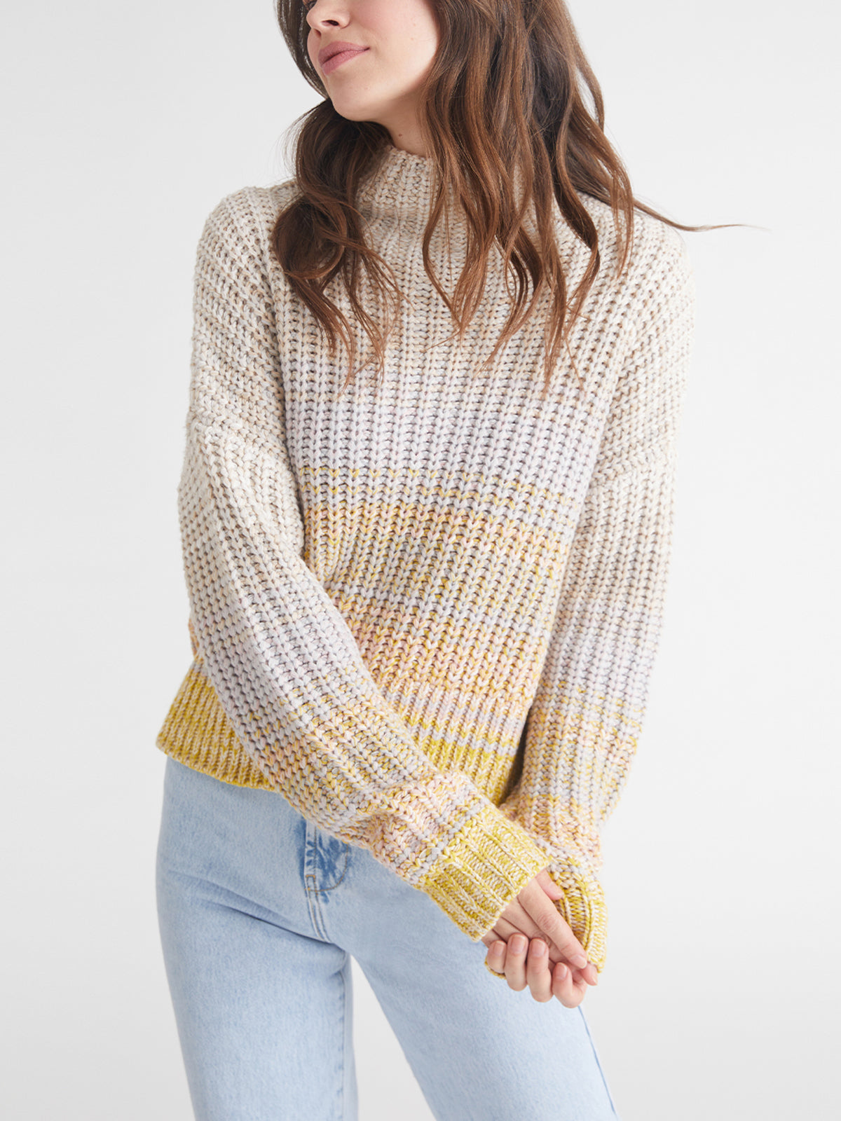 Valerie: Ombre Mockneck Pullover Sweater