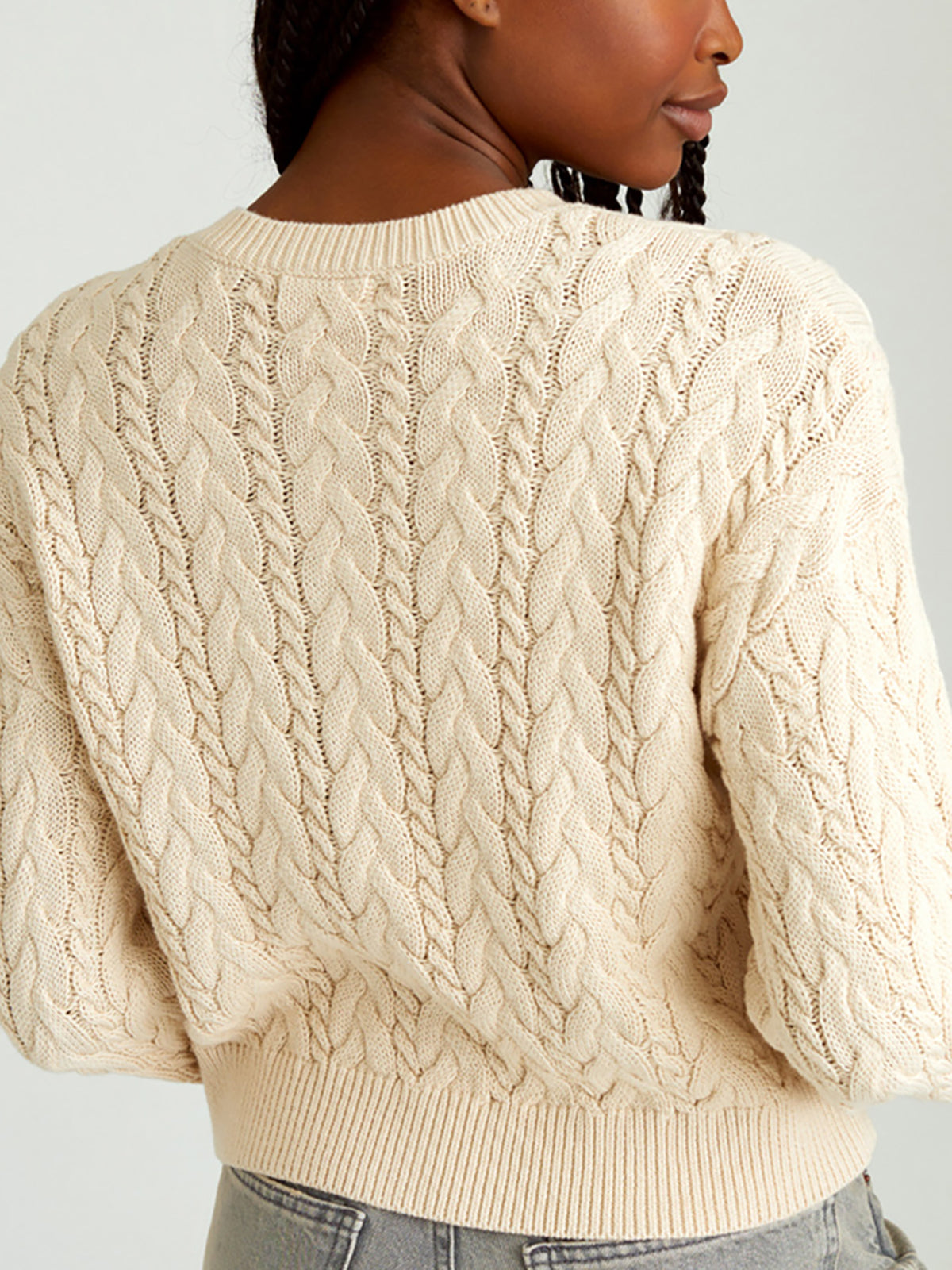 Brooke: 100% Cotton Cable Cardigan