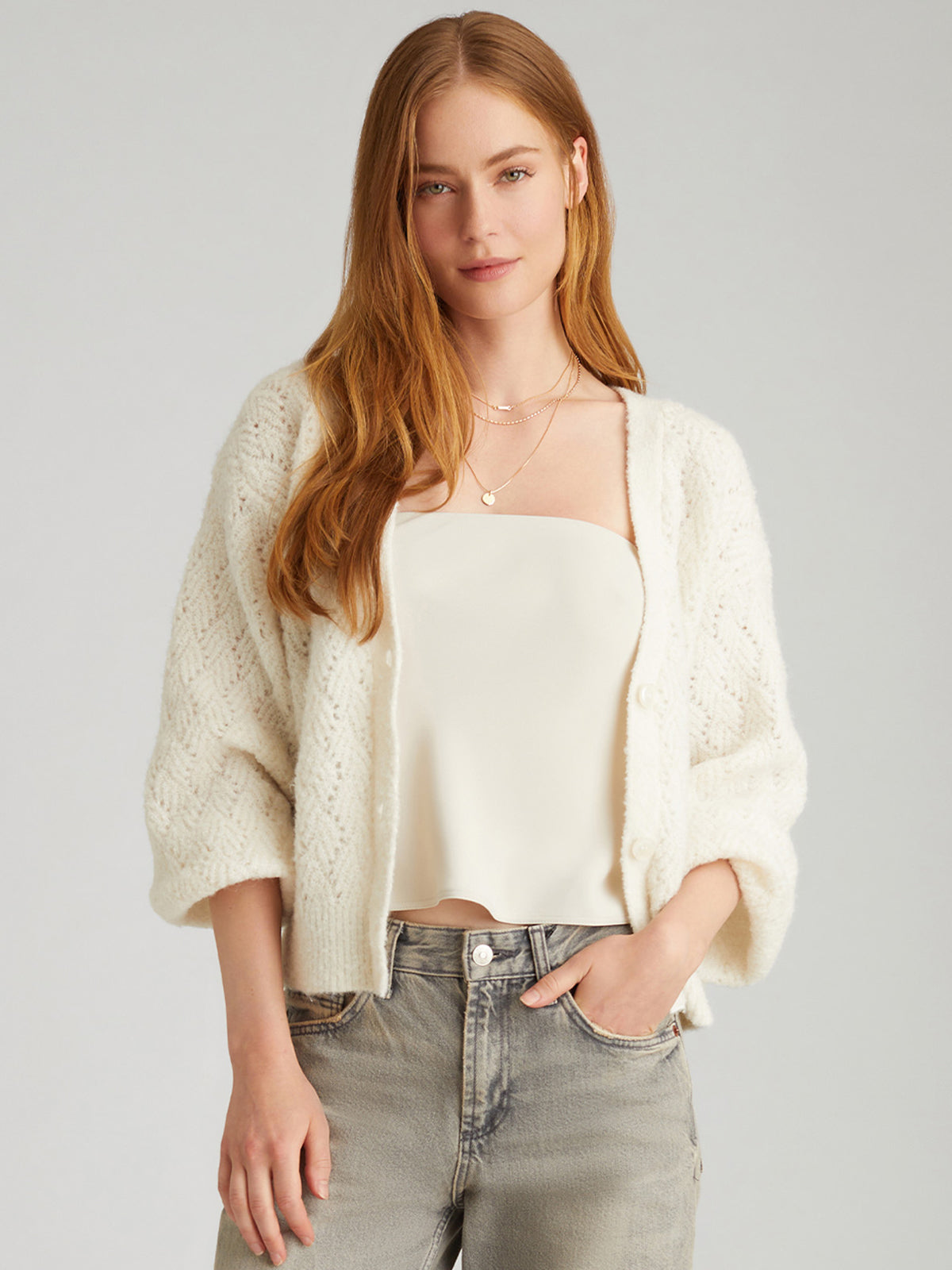 Celeste: Boucle Cable Cardigan