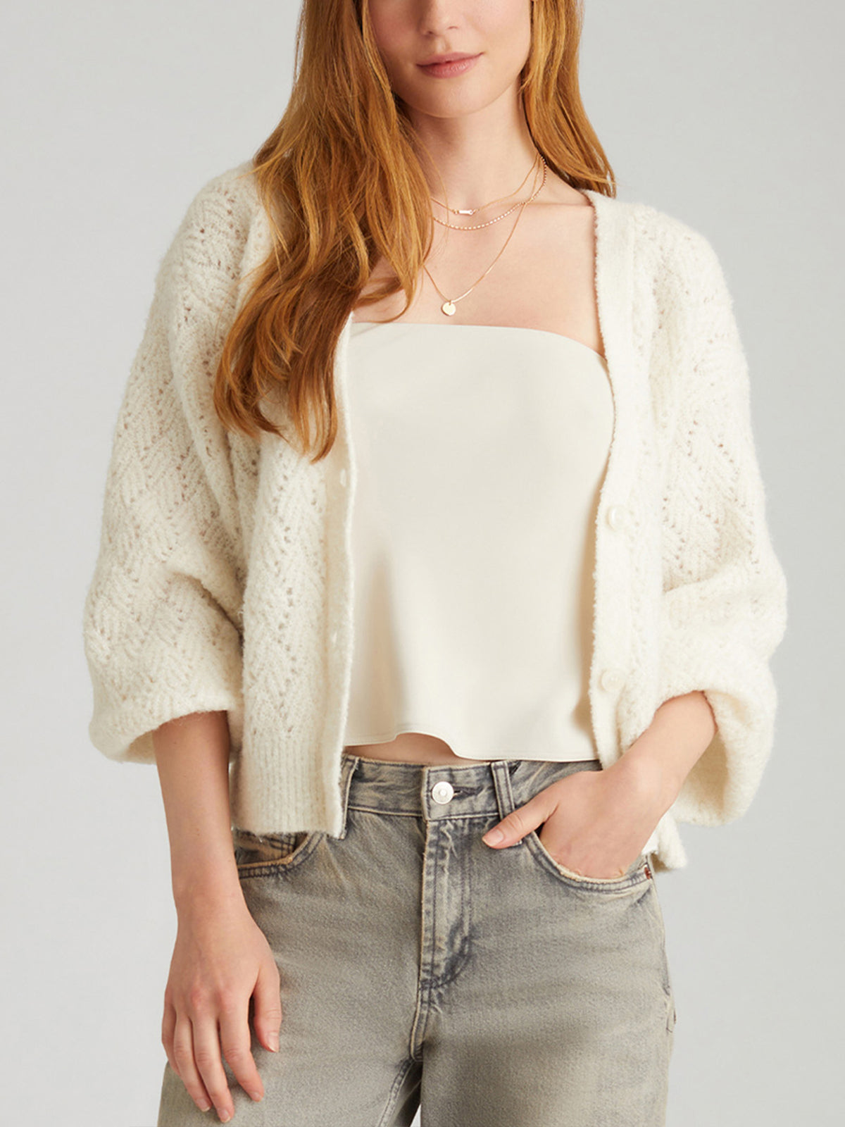 Celeste: Boucle Cable Cardigan