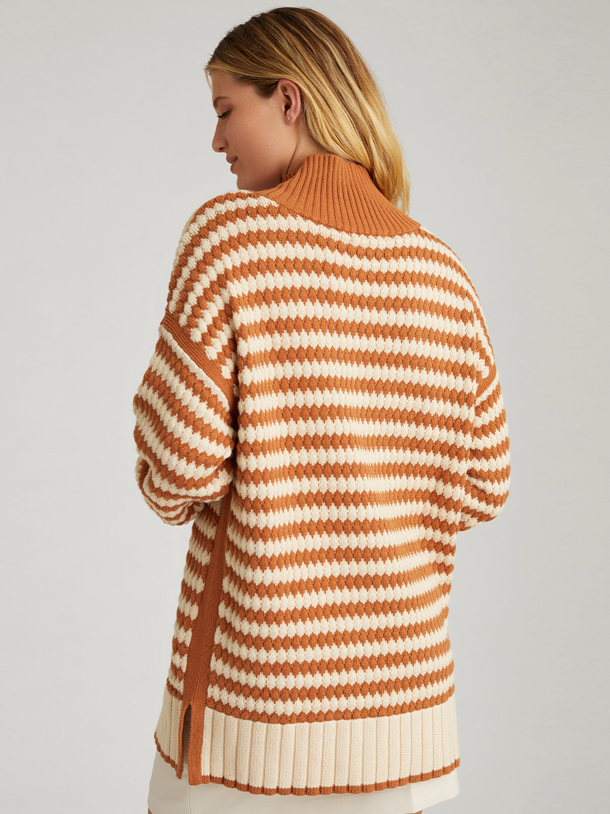 Giselle: 100% Cotton Texture Stripe Pullover