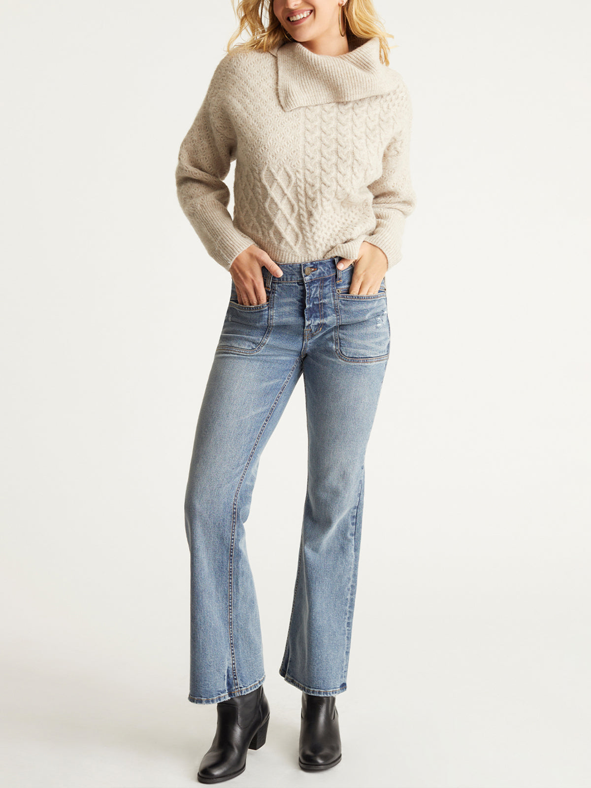 Mid-Rise Bootcut Jeans