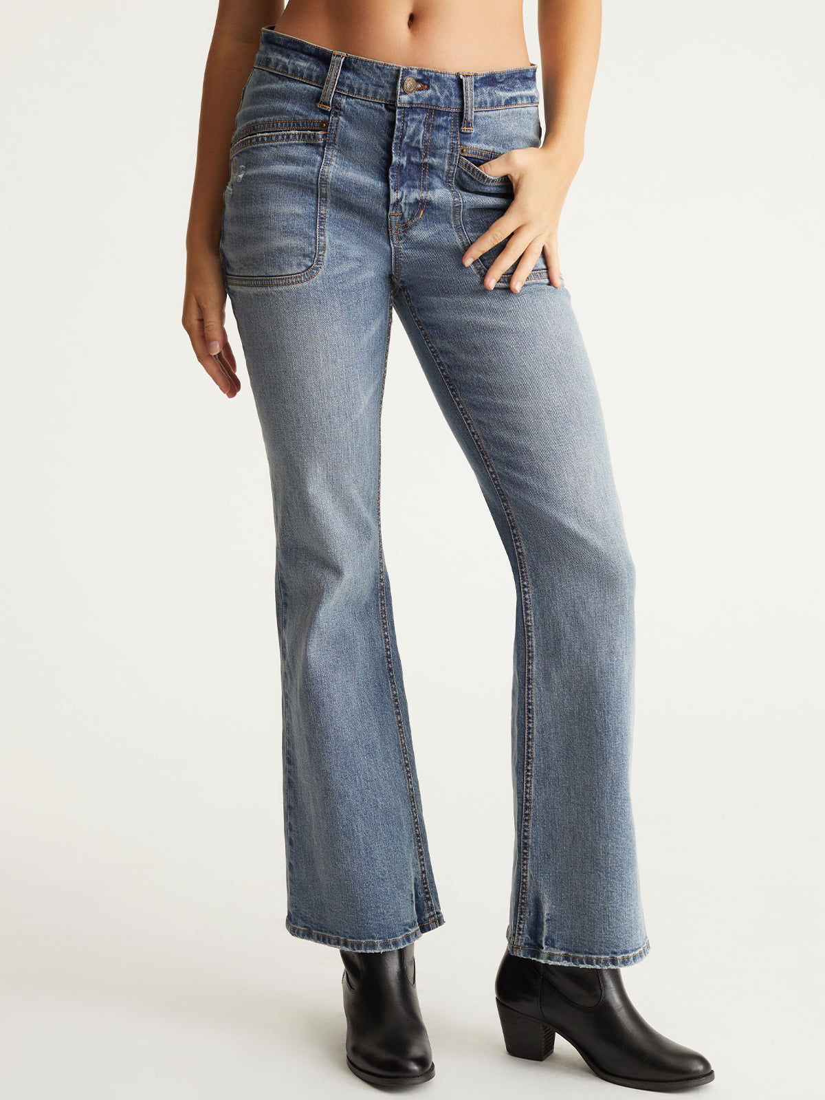 Mid-Rise Bootcut Jeans