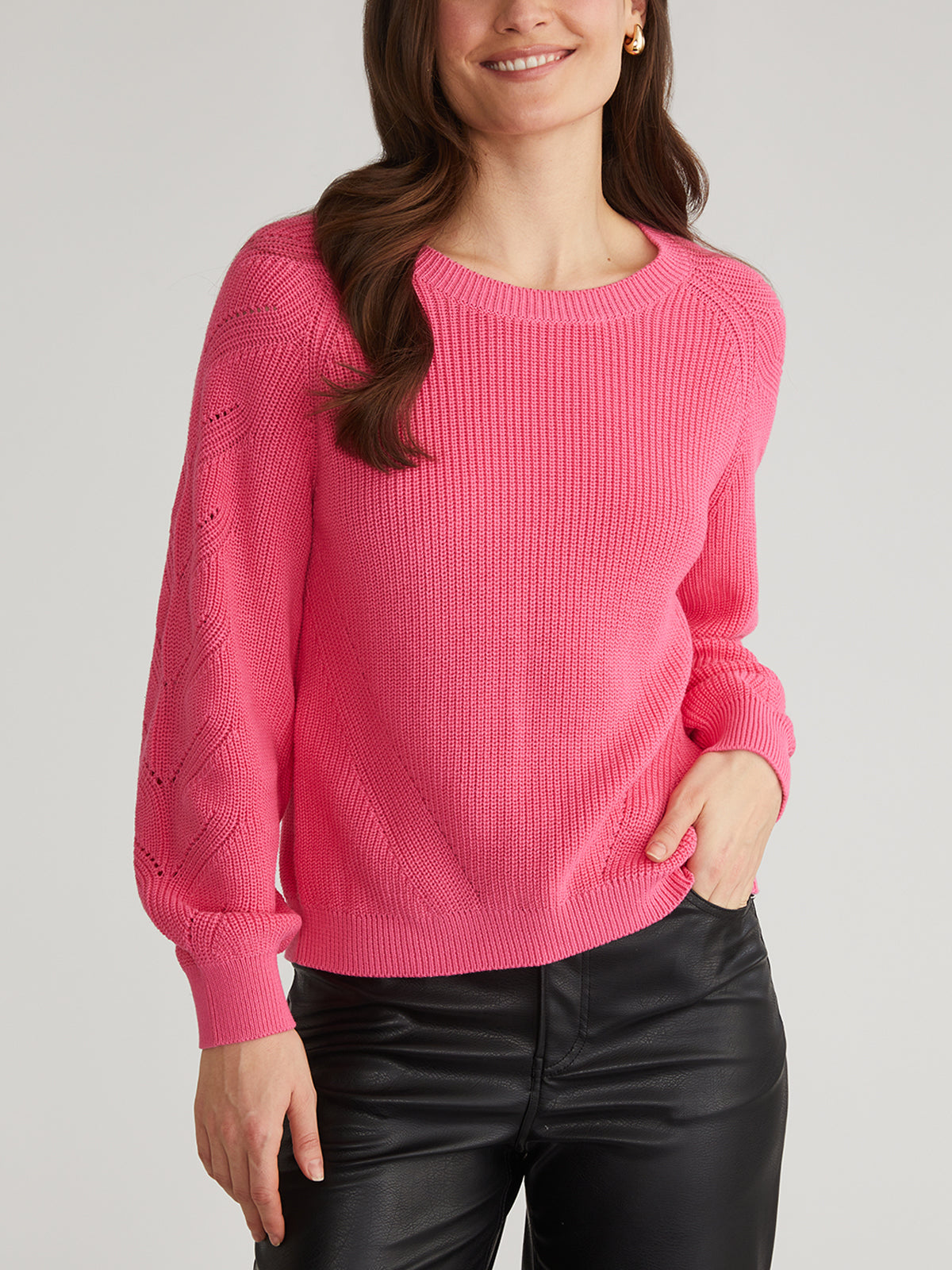 Phoebe: Lace Back Raglan Pullover