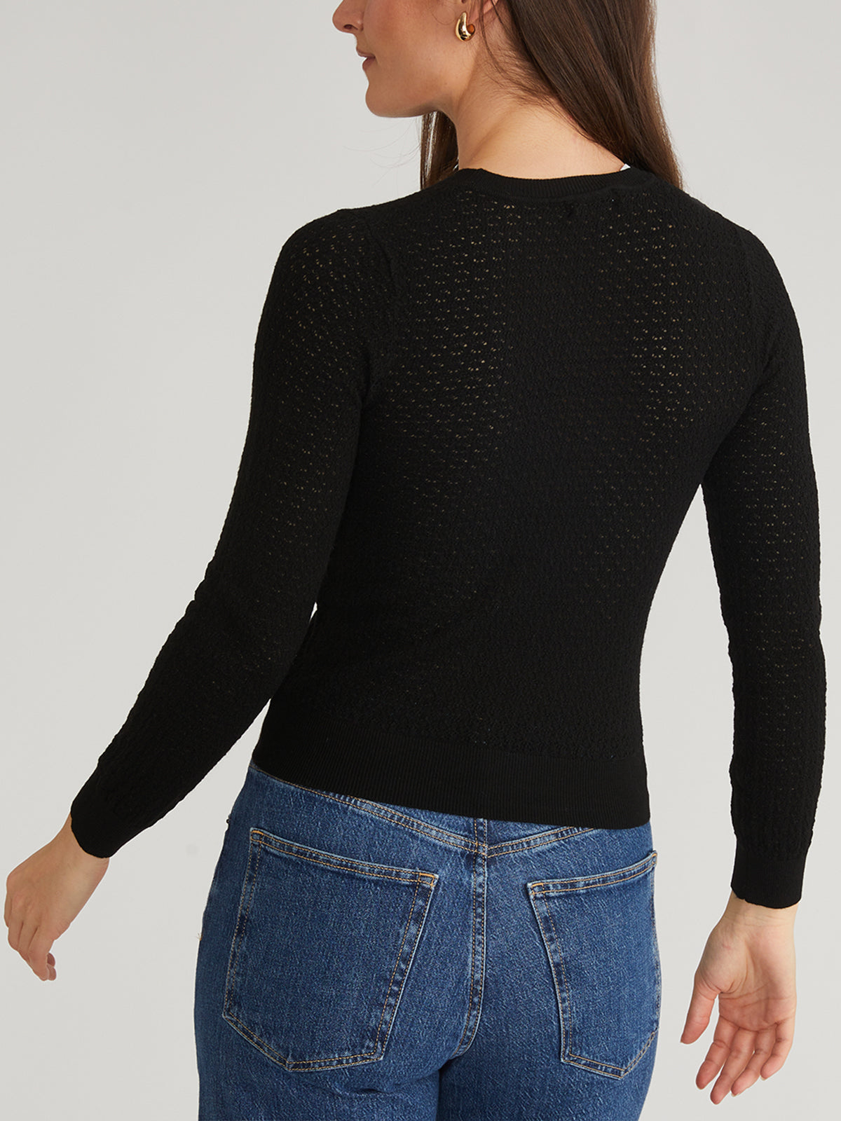 Holly: Pointelle Crewneck Pullover