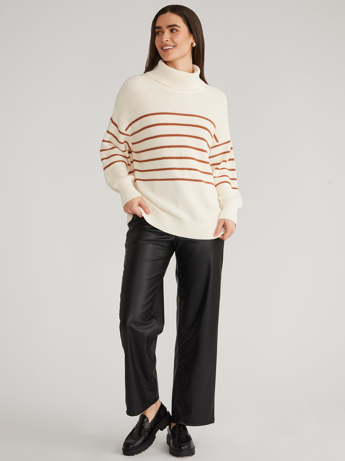 Shops Frye Turtleneck Sweater Striped S