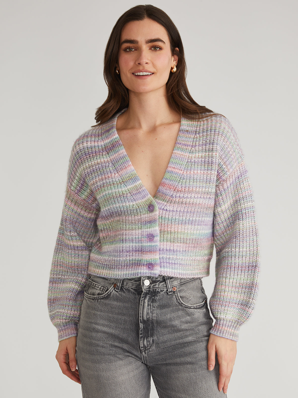 Libby: Spacedye Button Down Cardigan