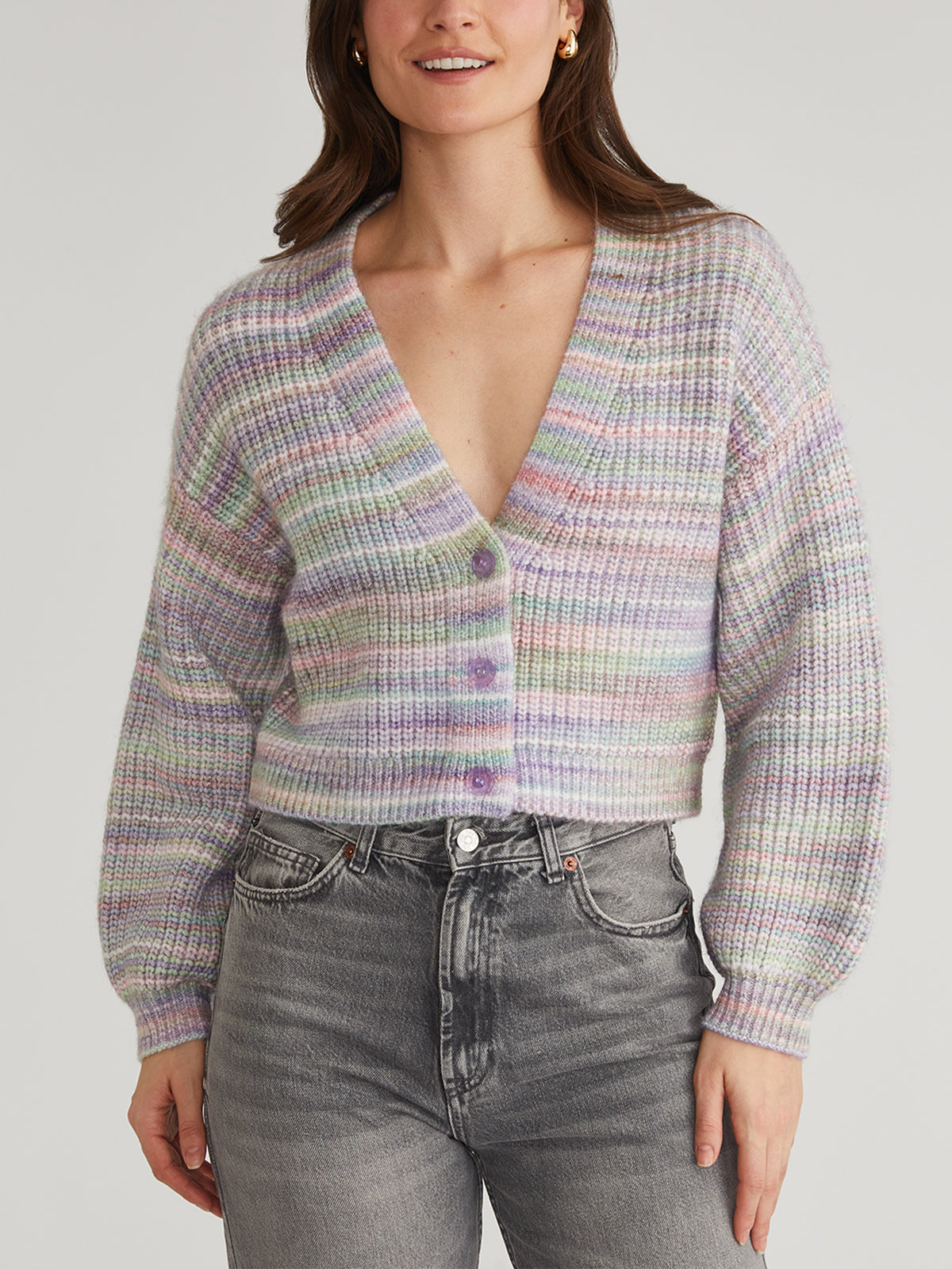 Libby: Spacedye Button Down Cardigan