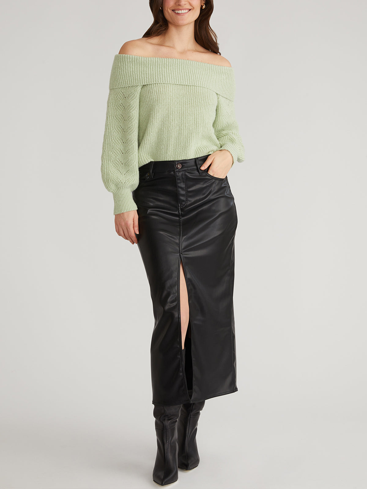 Marisa: Relaxed Off Shoulder Pullover