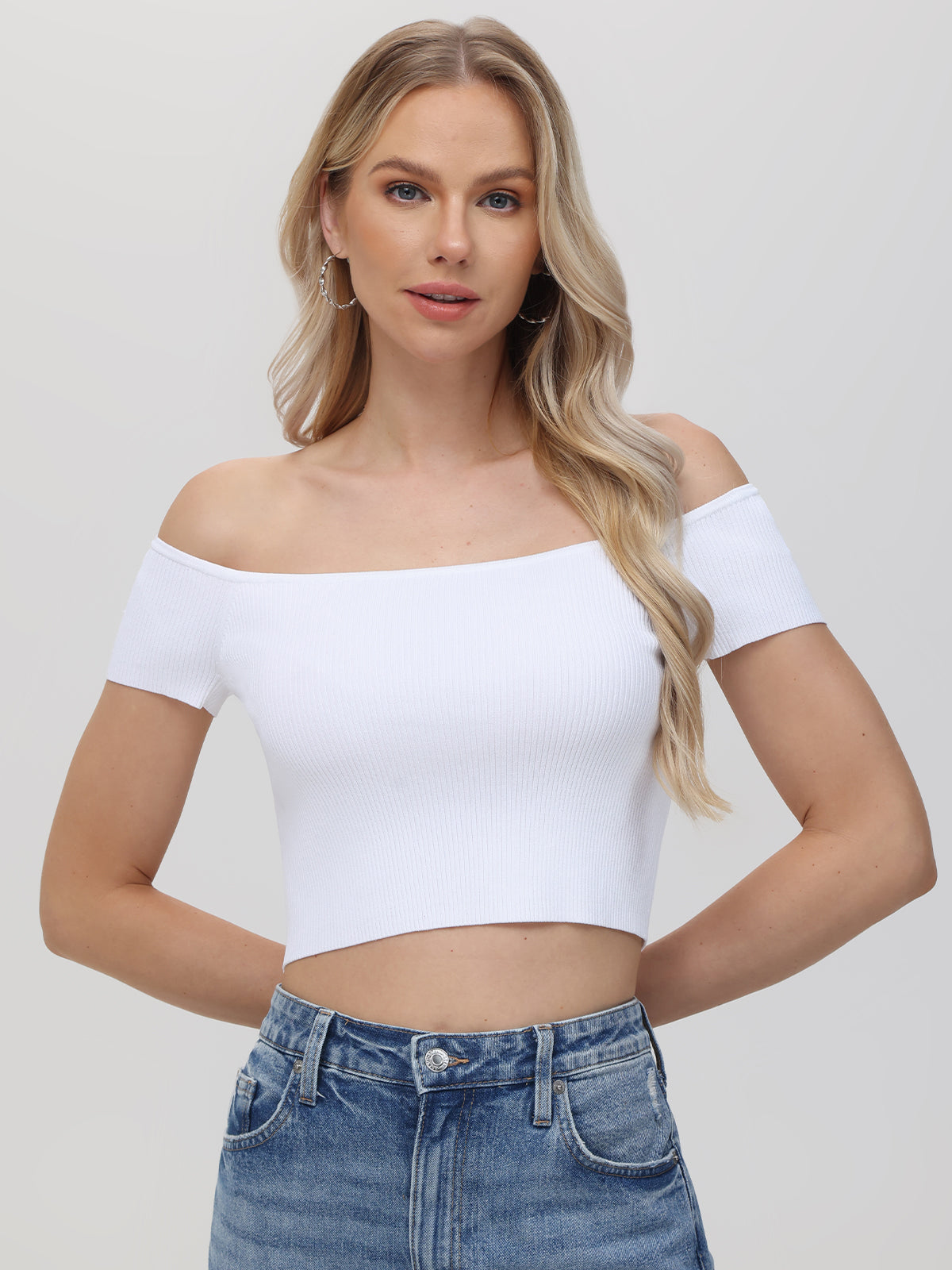 Izzy: Off Shoulder Ribbed Tank