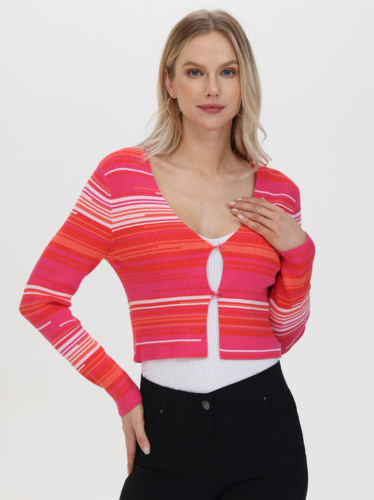 Fable: Stripe Cropped Cardigan