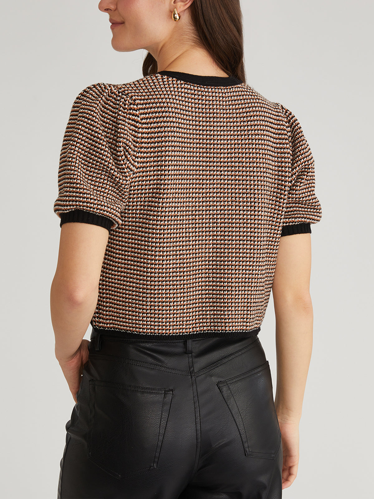 Elaine: Puff Sleeve Tie Front Top