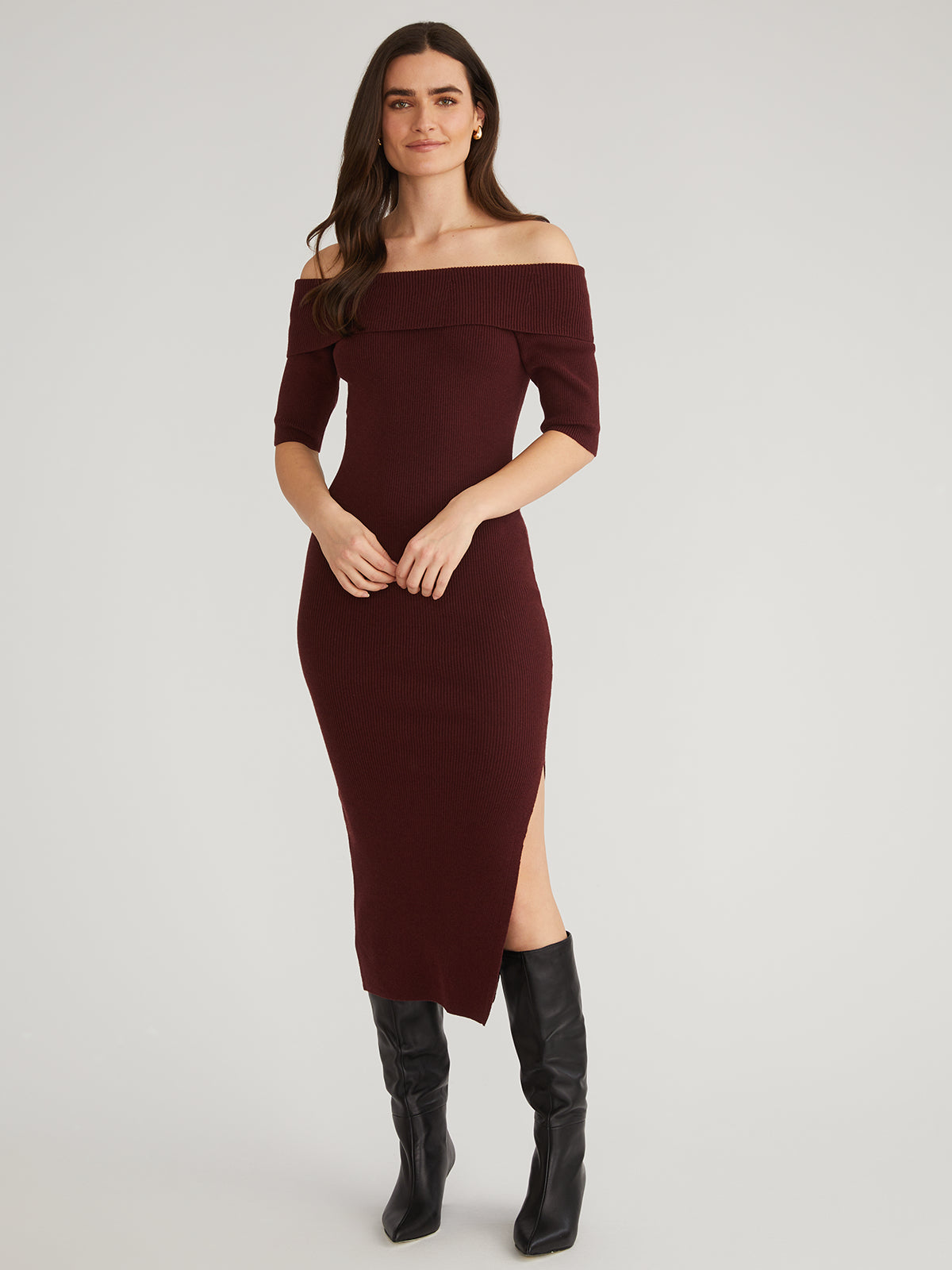 Jennifer: Off Shoulder Midi Dress