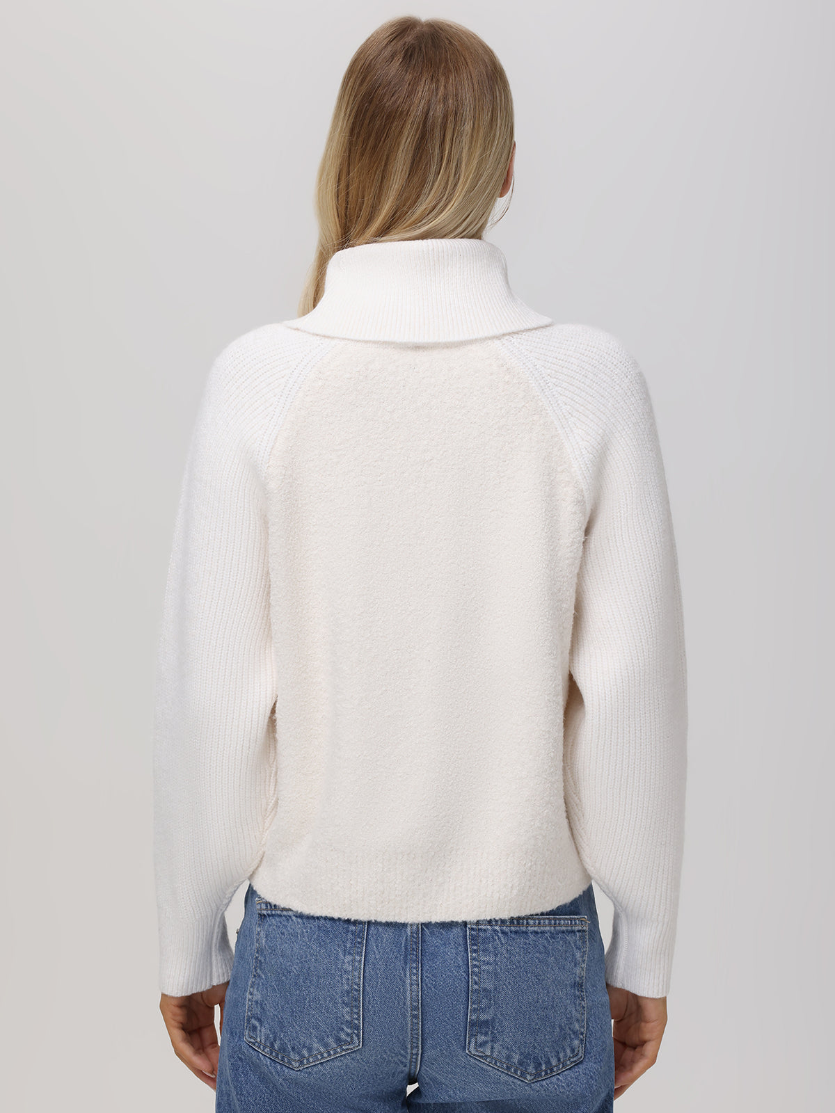 Mckenzie: Mixed Media Removable Collar Sweater