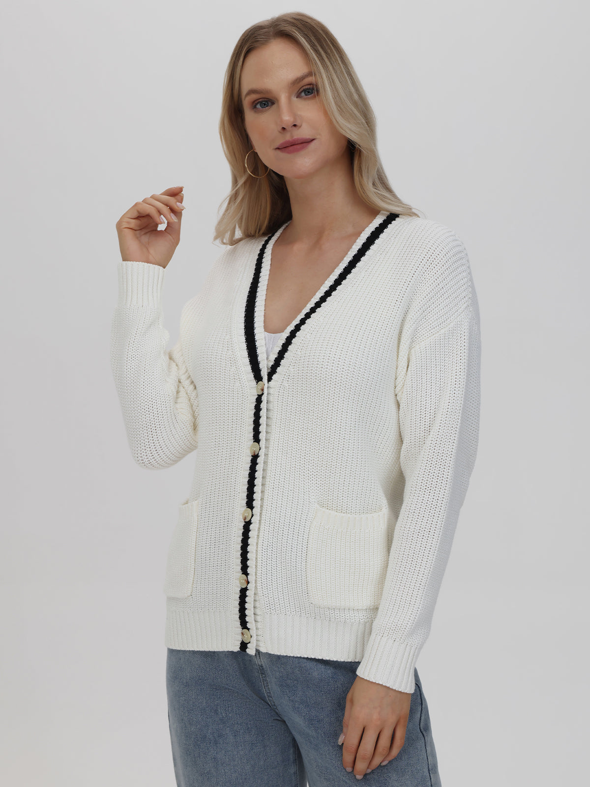 New York: 100% Cotton Grandpa Cardigan