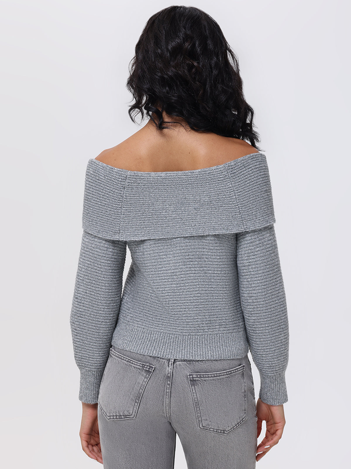 Elizabeth: Off The Shoulder Rosette Sweater