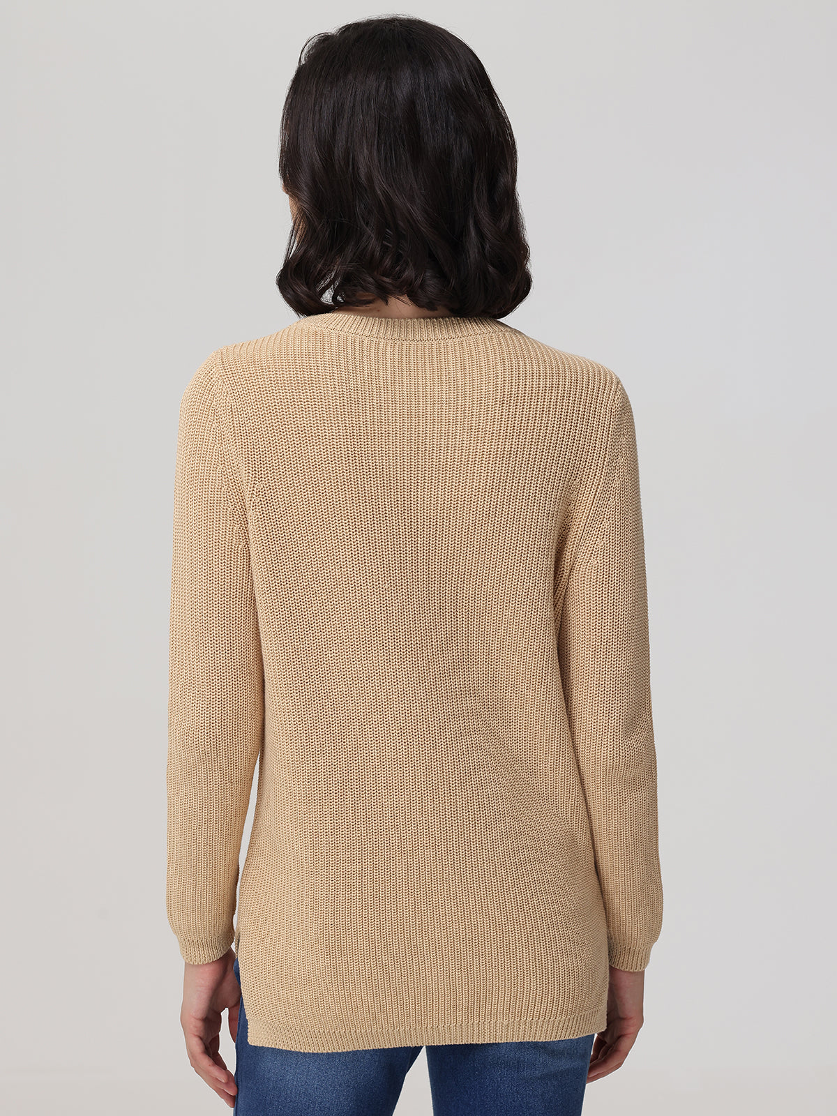 Emma: 100% Organic Cotton Crewneck Shaker Sweater