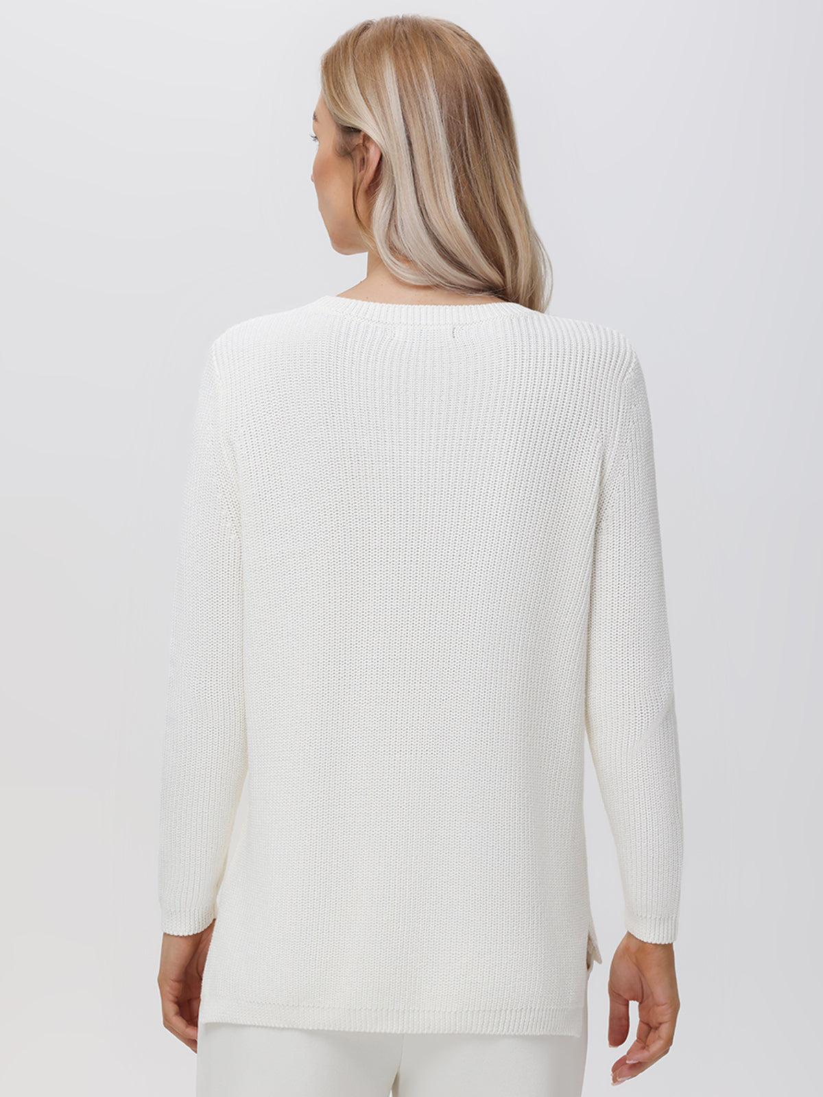 Emma: 100% Organic Cotton Crewneck Shaker Sweater